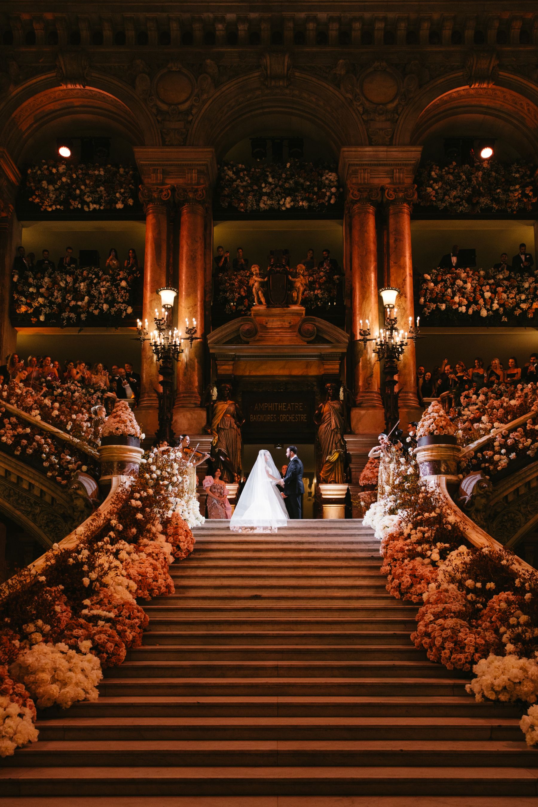 Love Takes Center Stage: Emilie and Ismail's Multimillion Wedding at Opéra Garnier photo