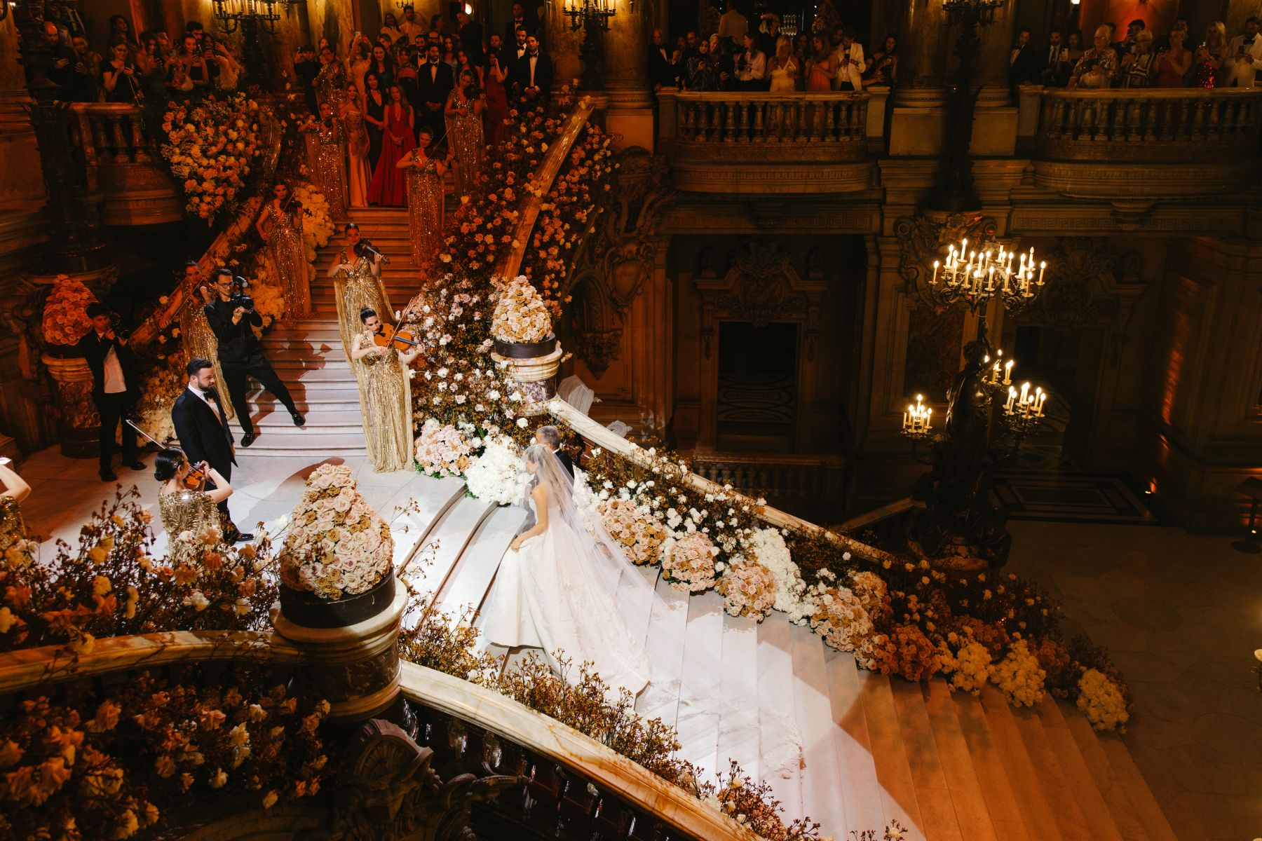 Love Takes Center Stage: Emilie and Ismail's Multimillion Wedding at Opéra Garnier photo