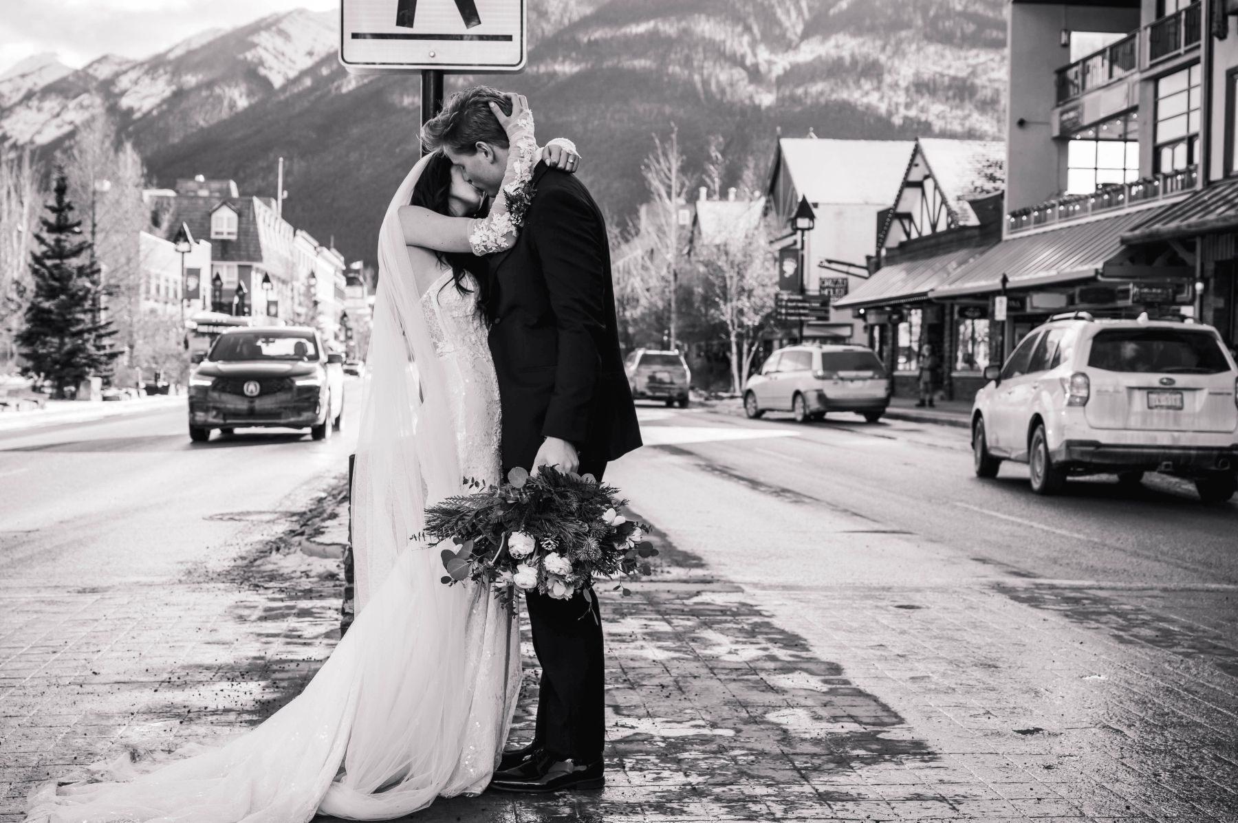 A Banff Wedding to Remember: Zari and Cam's Timeless Wedding at The BlueBird Wood-Fired Steakhouse photo