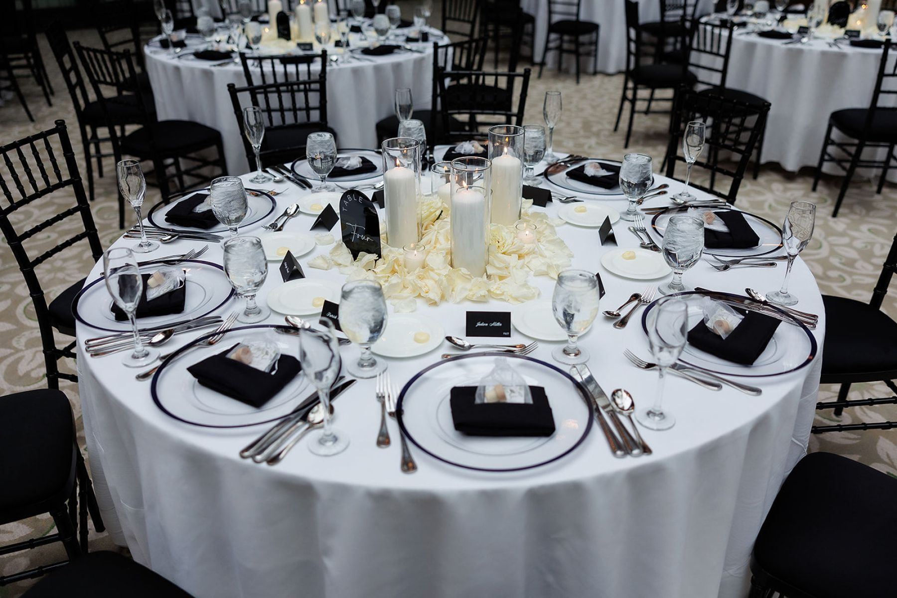 Jenna and Turner's Glamorous Black and White Wedding at Saint John’s Resort photo