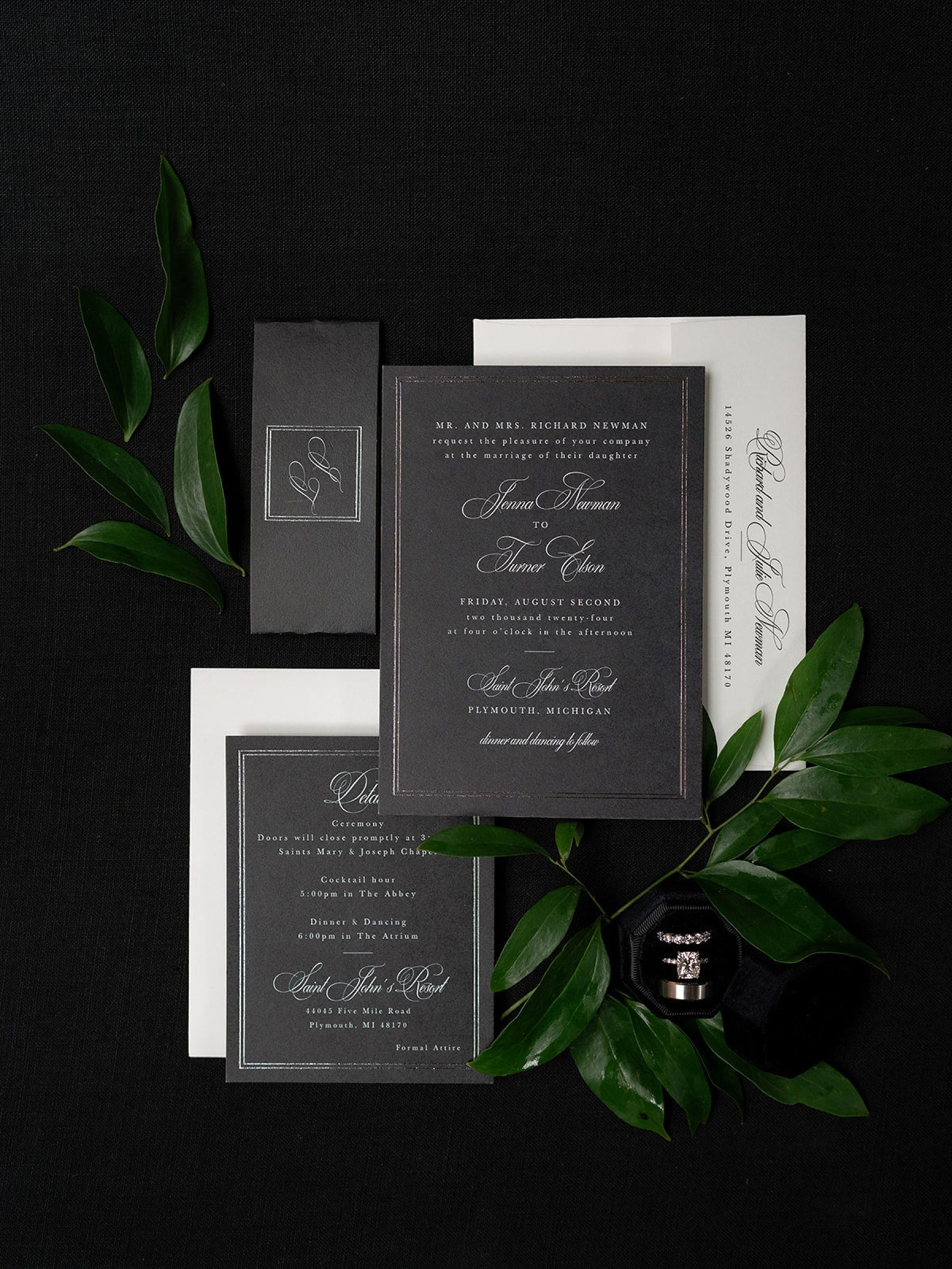 Jenna and Turner's Glamorous Black and White Wedding at Saint John’s Resort photo