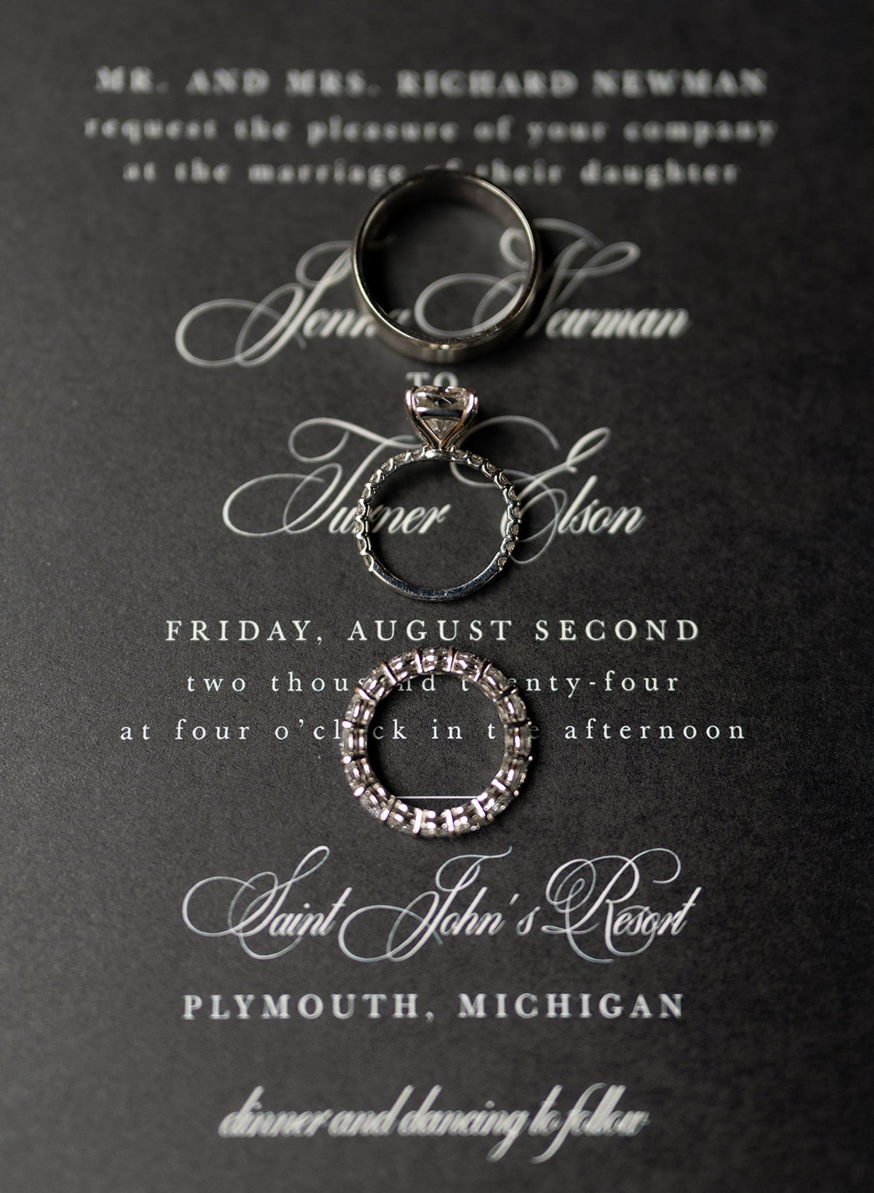 Jenna and Turner's Glamorous Black and White Wedding at Saint John’s Resort photo