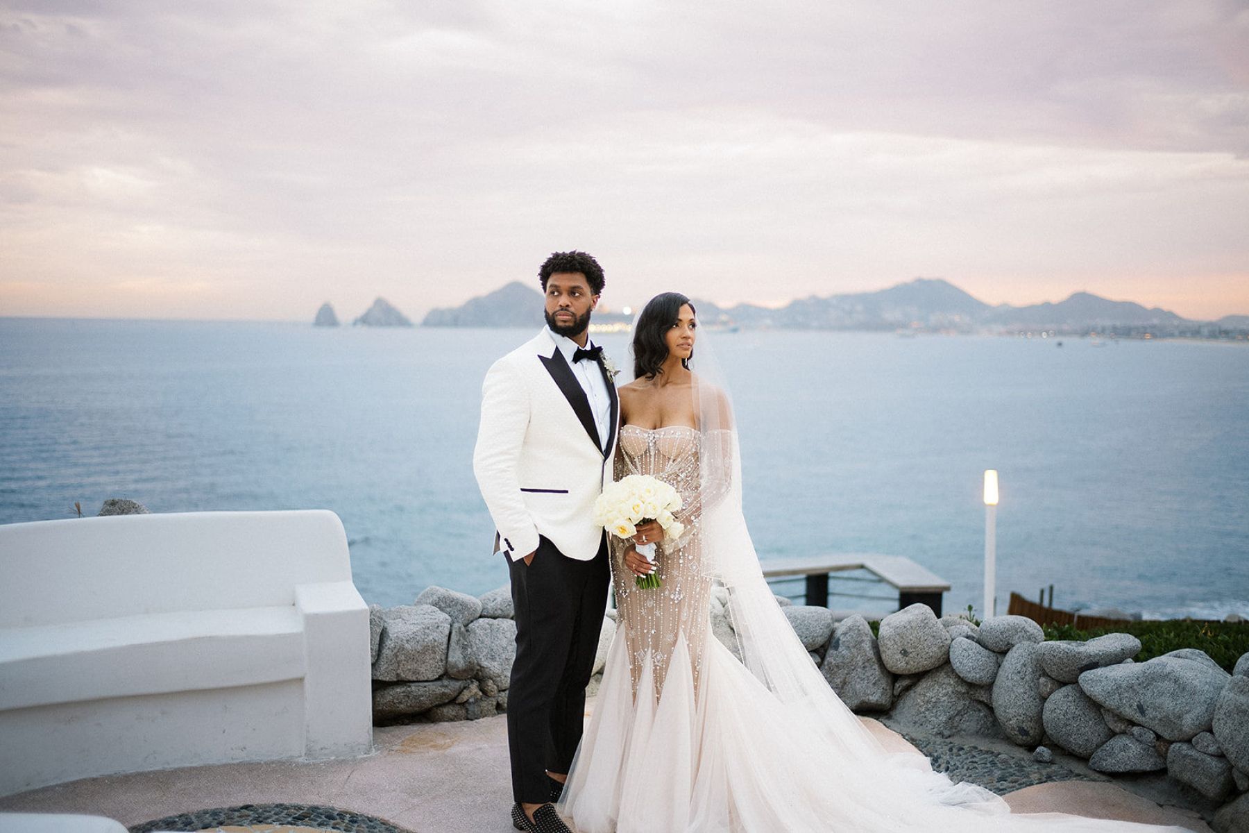 Deana &amp; Reggie: A Modern Elegant Destination Wedding at Sunset Monalisa photo