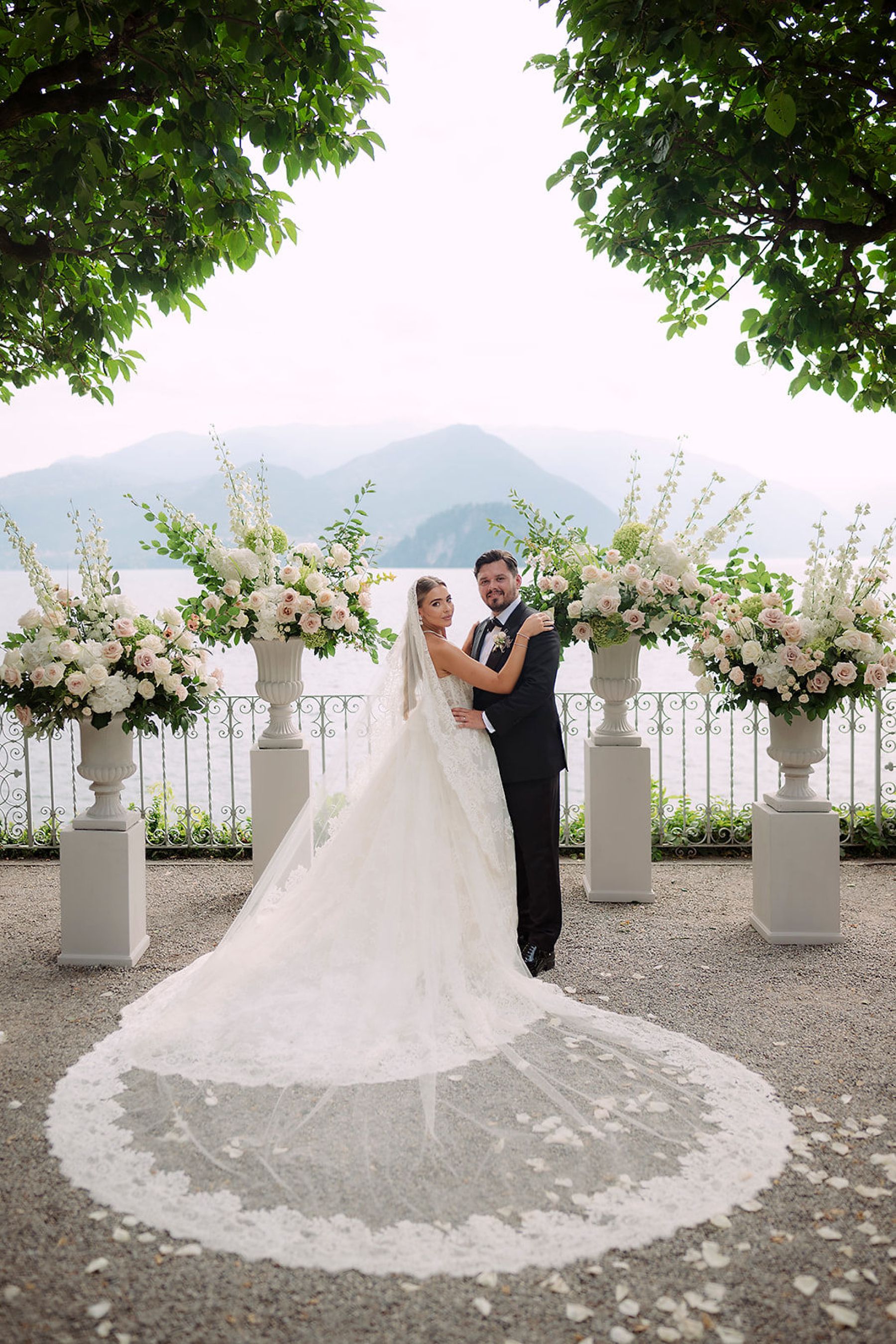 A Childhood Romance Blossoms in Lake Como: Lauren and Branagh's Timeless Wedding at Villa Cipressi photo