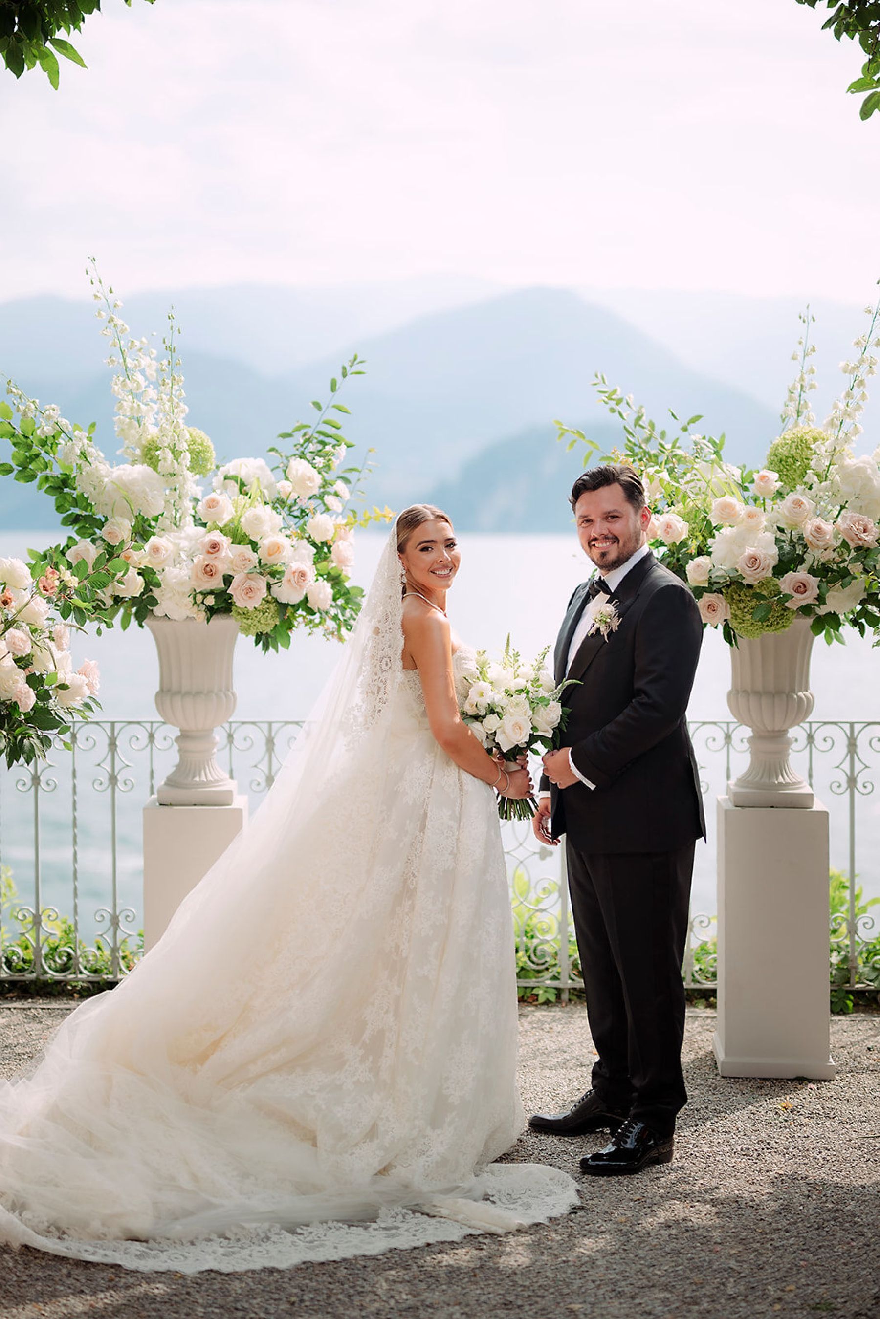 A Childhood Romance Blossoms in Lake Como: Lauren and Branagh's Timeless Wedding at Villa Cipressi photo