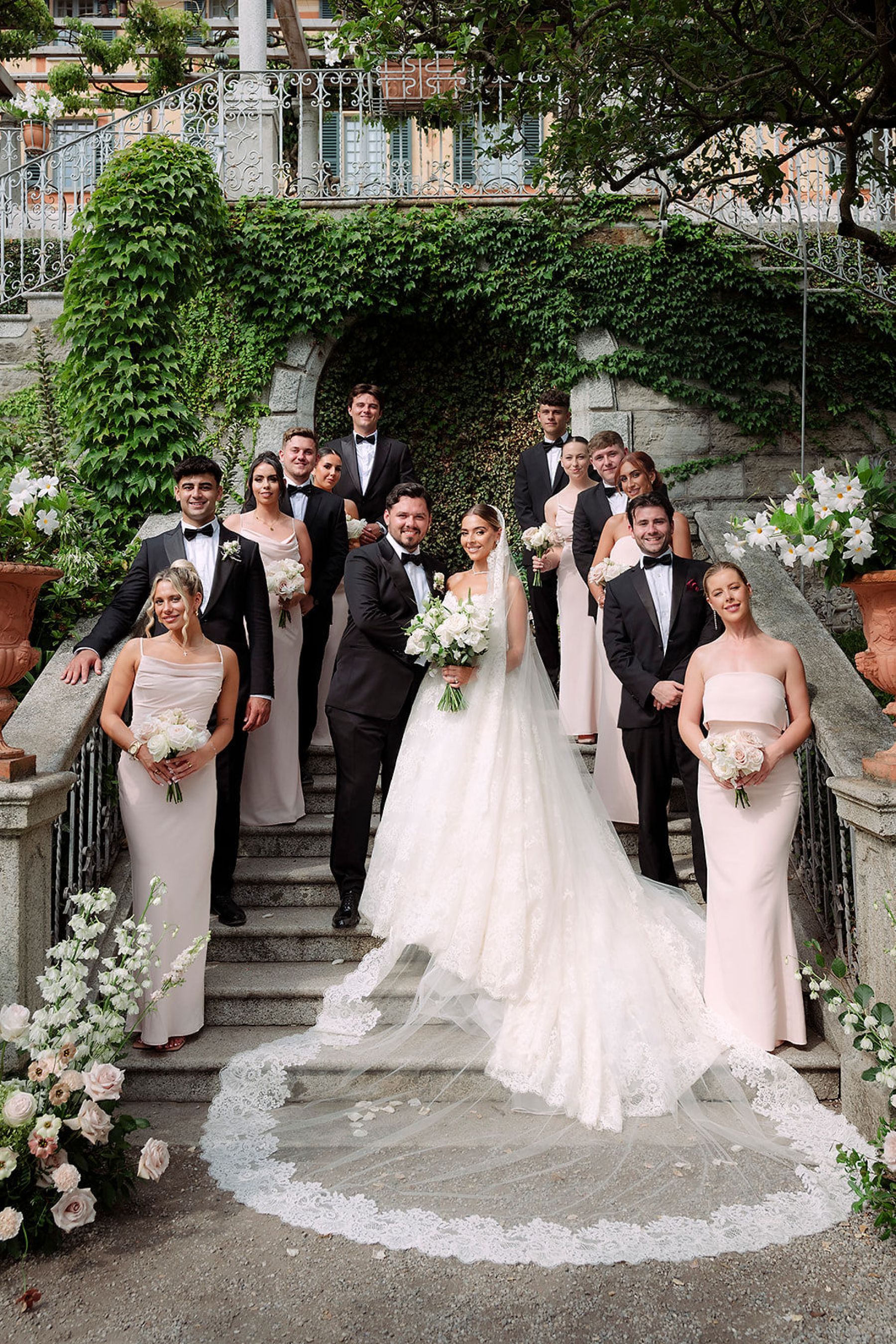 A Childhood Romance Blossoms in Lake Como: Lauren and Branagh's Timeless Wedding at Villa Cipressi photo