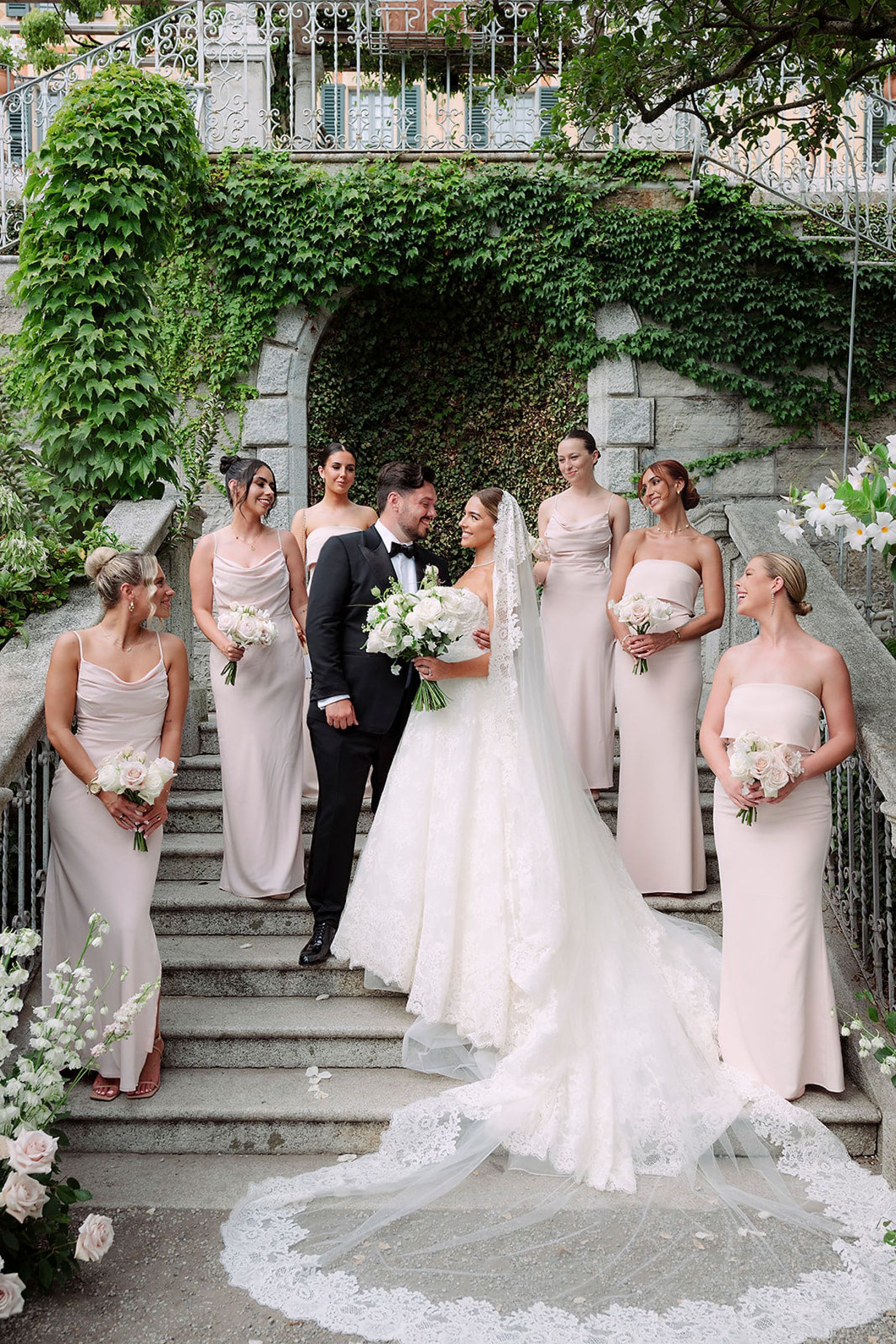 A Childhood Romance Blossoms in Lake Como: Lauren and Branagh's Timeless Wedding at Villa Cipressi photo