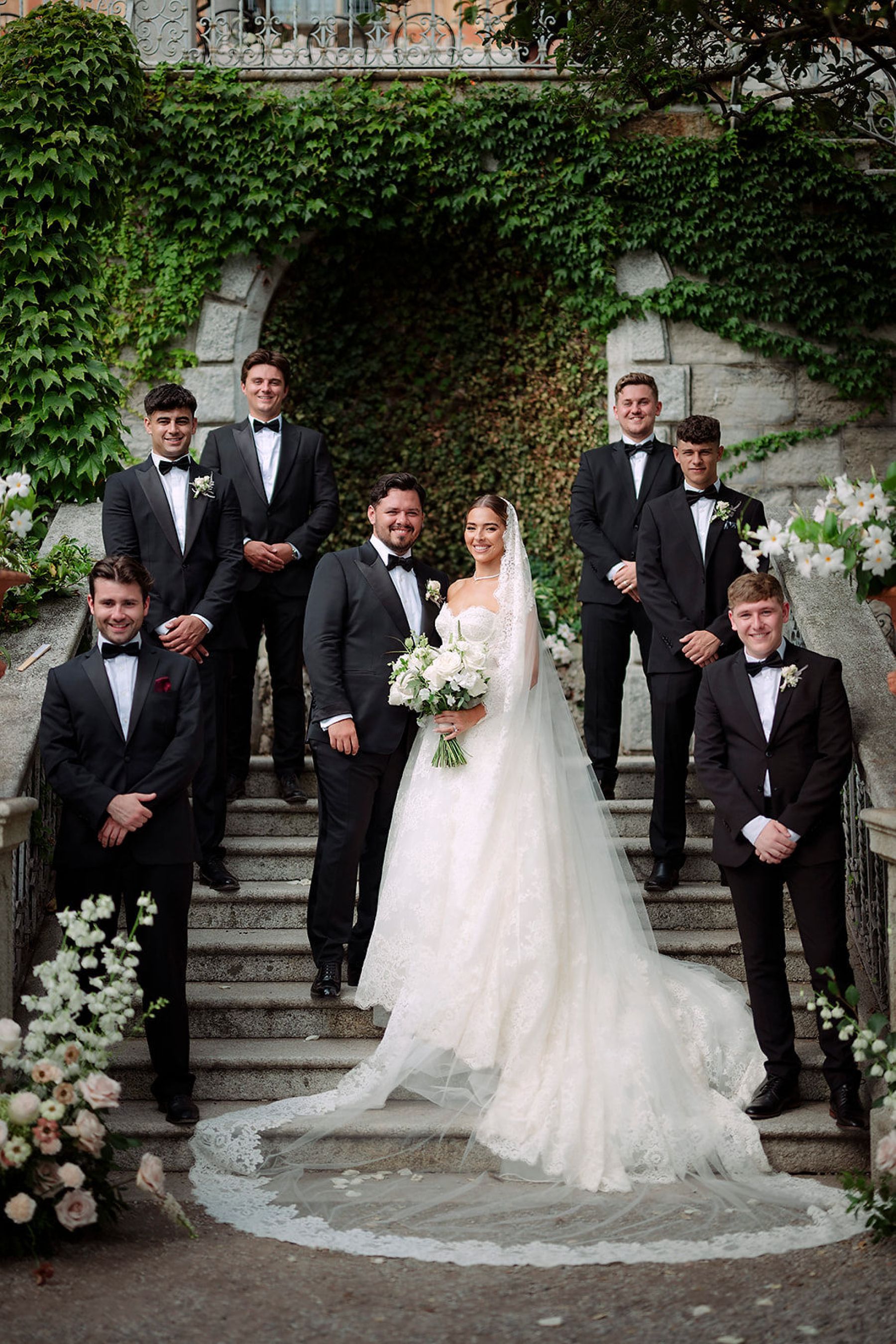 A Childhood Romance Blossoms in Lake Como: Lauren and Branagh's Timeless Wedding at Villa Cipressi photo