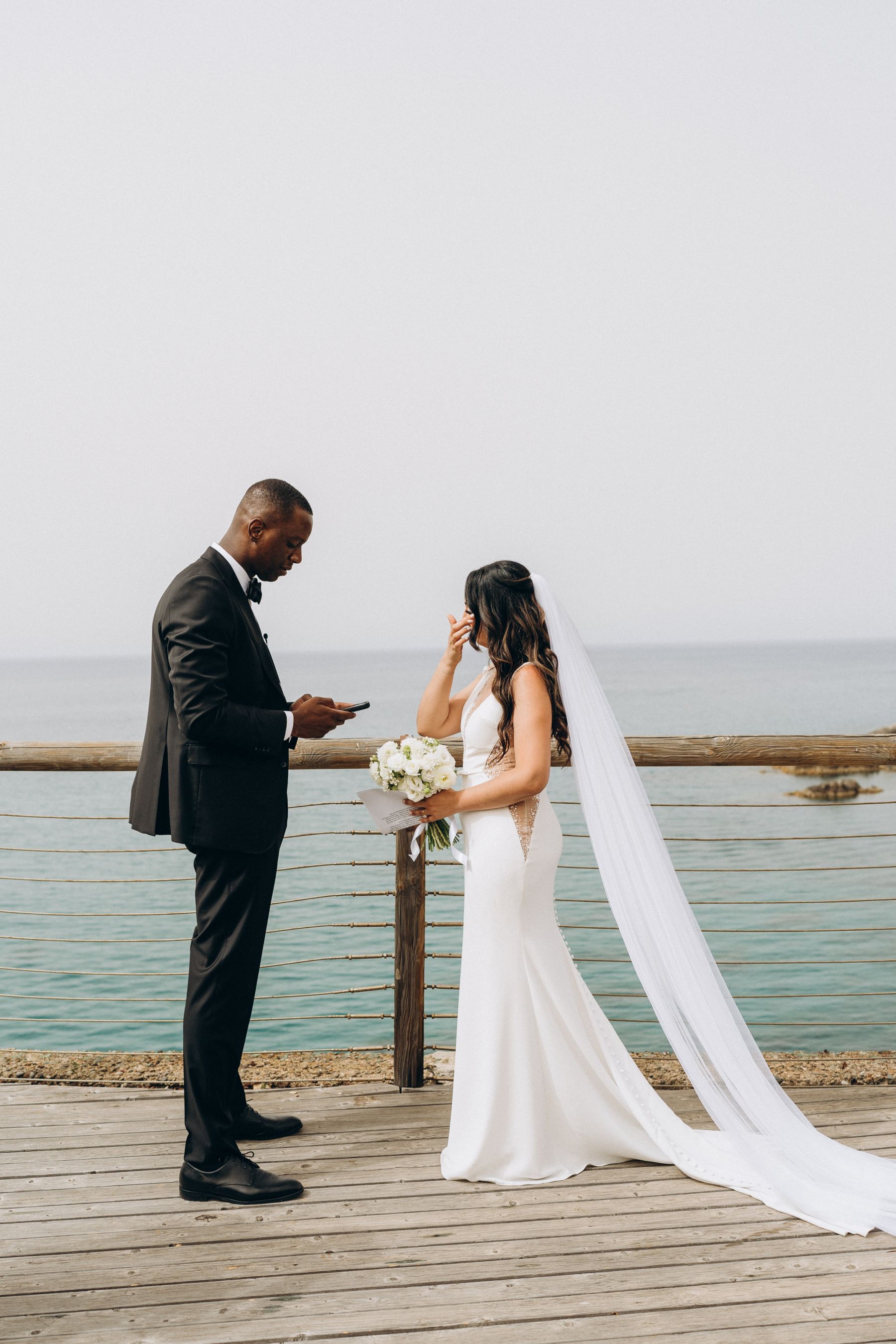 Romantic Seaside Celebration: Anna and Janny's Charming Wedding at Le Calette photo