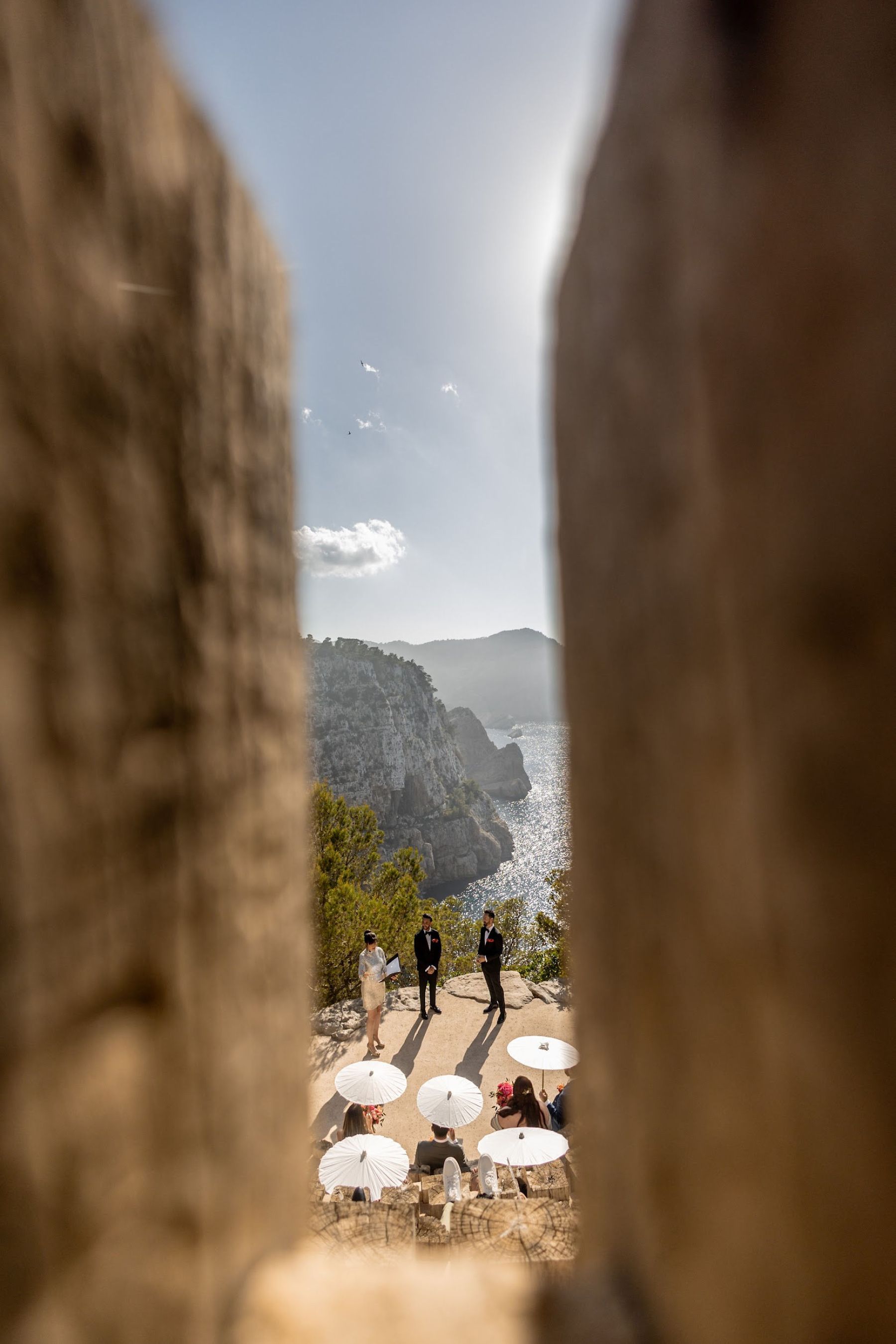 Cliffside Romance: Jaime and Vartan's Intimate Wedding at Hacienda Na Xamena photo