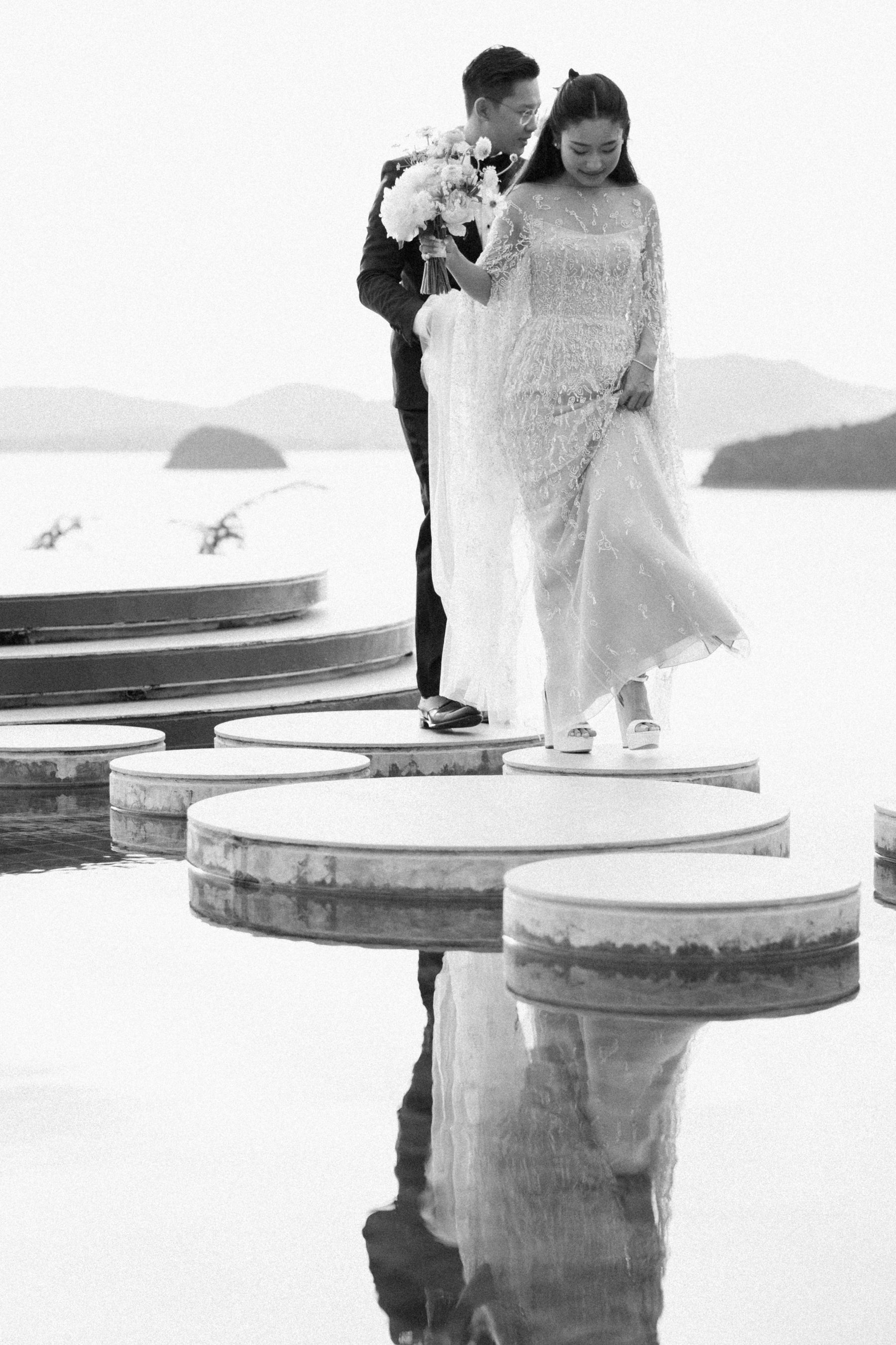 A Cross-Cultural Paradise Celebration: Khin Lay  &amp; Lucas's Romantic Wedding at Sri Panwa Phuket photo