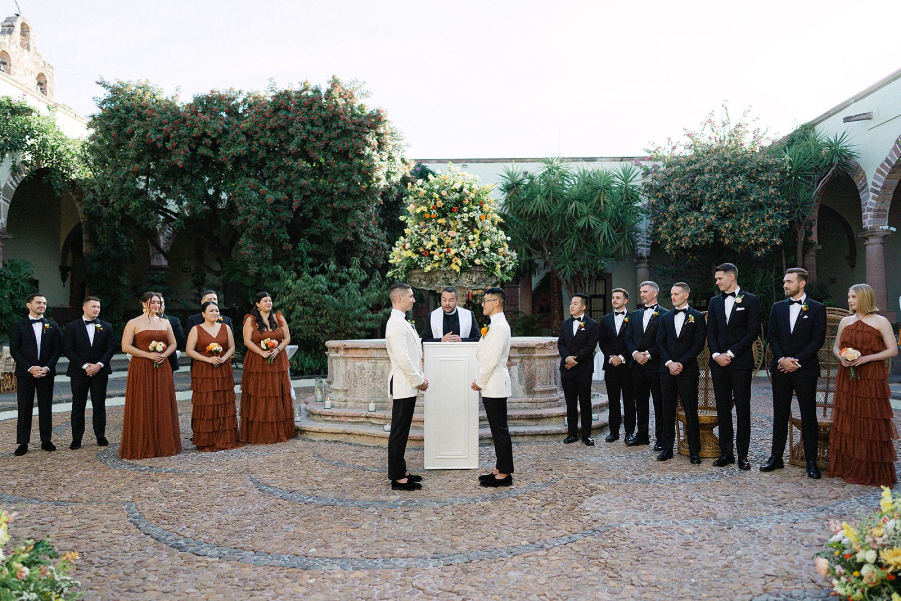 San Miguel de Allende Magic: Matt and Ian's Desert-Inspired Destination Wedding at Instituto Allende photo