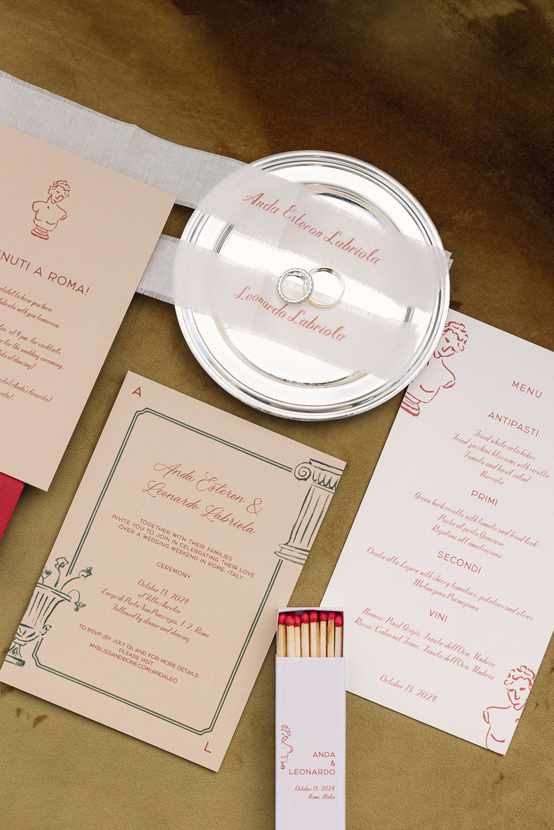 Shimmering Vows in Rome: Anda &amp; Leonardo’s Enchanting Wedding at Villa Aurelia photo