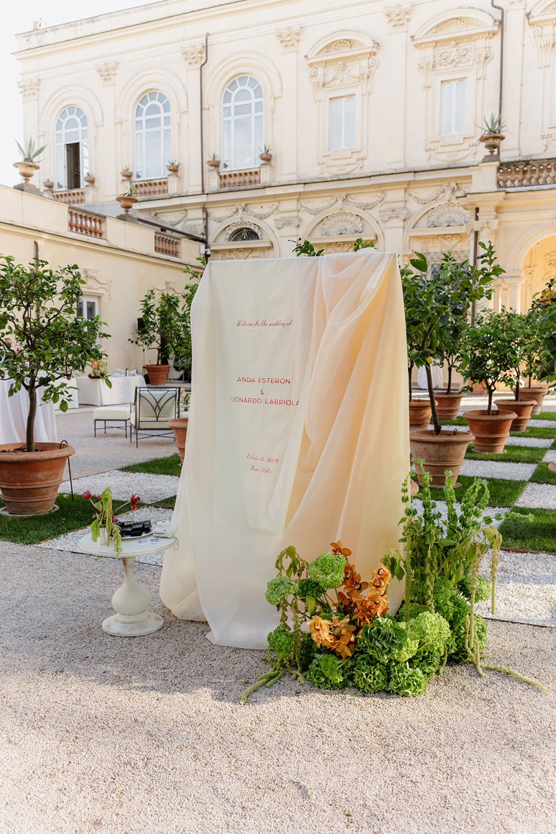 Shimmering Vows in Rome: Anda &amp; Leonardo’s Enchanting Wedding at Villa Aurelia photo