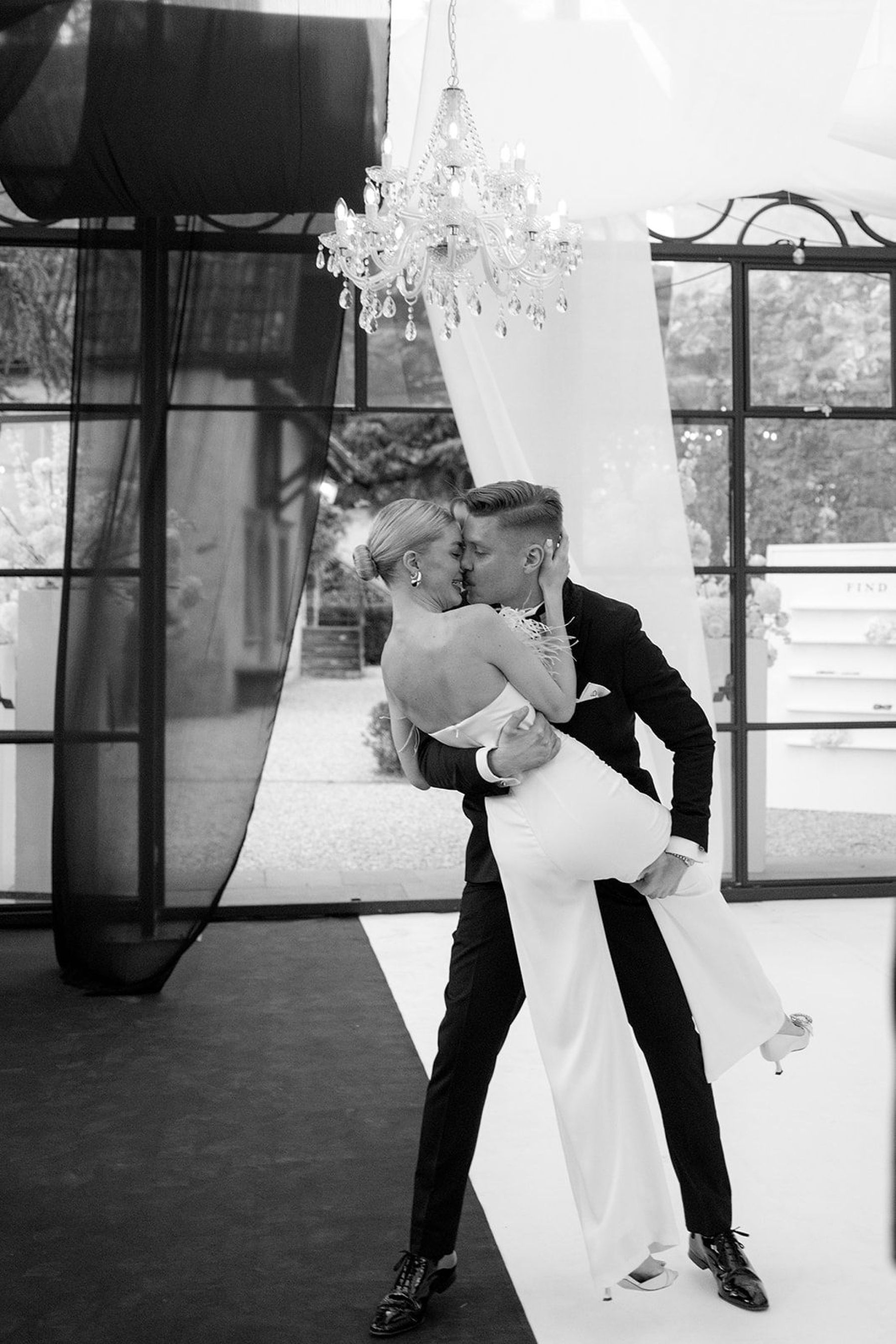 Two Hearts, One Castle: Kristin and Josef's Spellbinding Black and White Wedding at Schloss Freudenstein photo