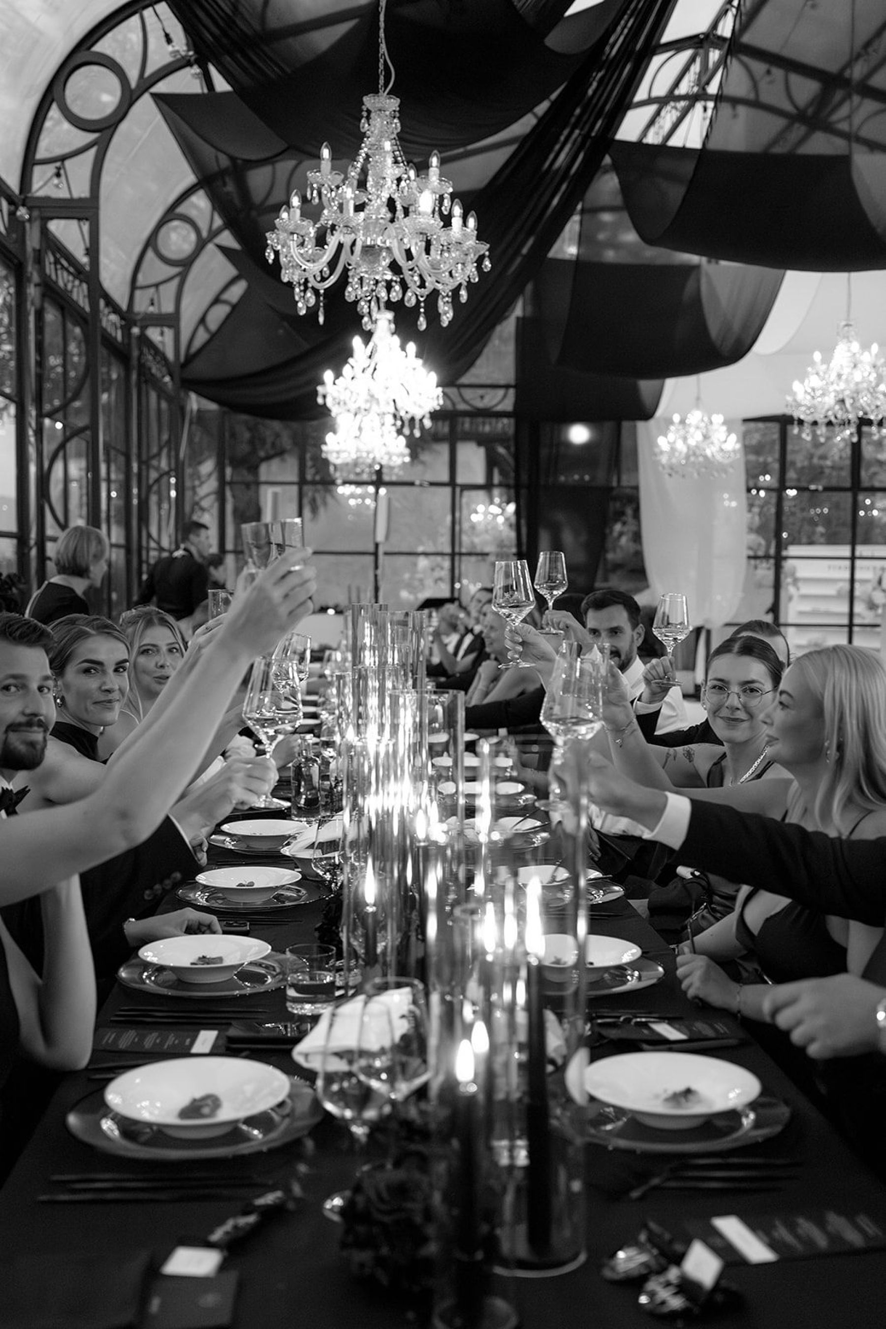 Two Hearts, One Castle: Kristin and Josef's Spellbinding Black and White Wedding at Schloss Freudenstein photo