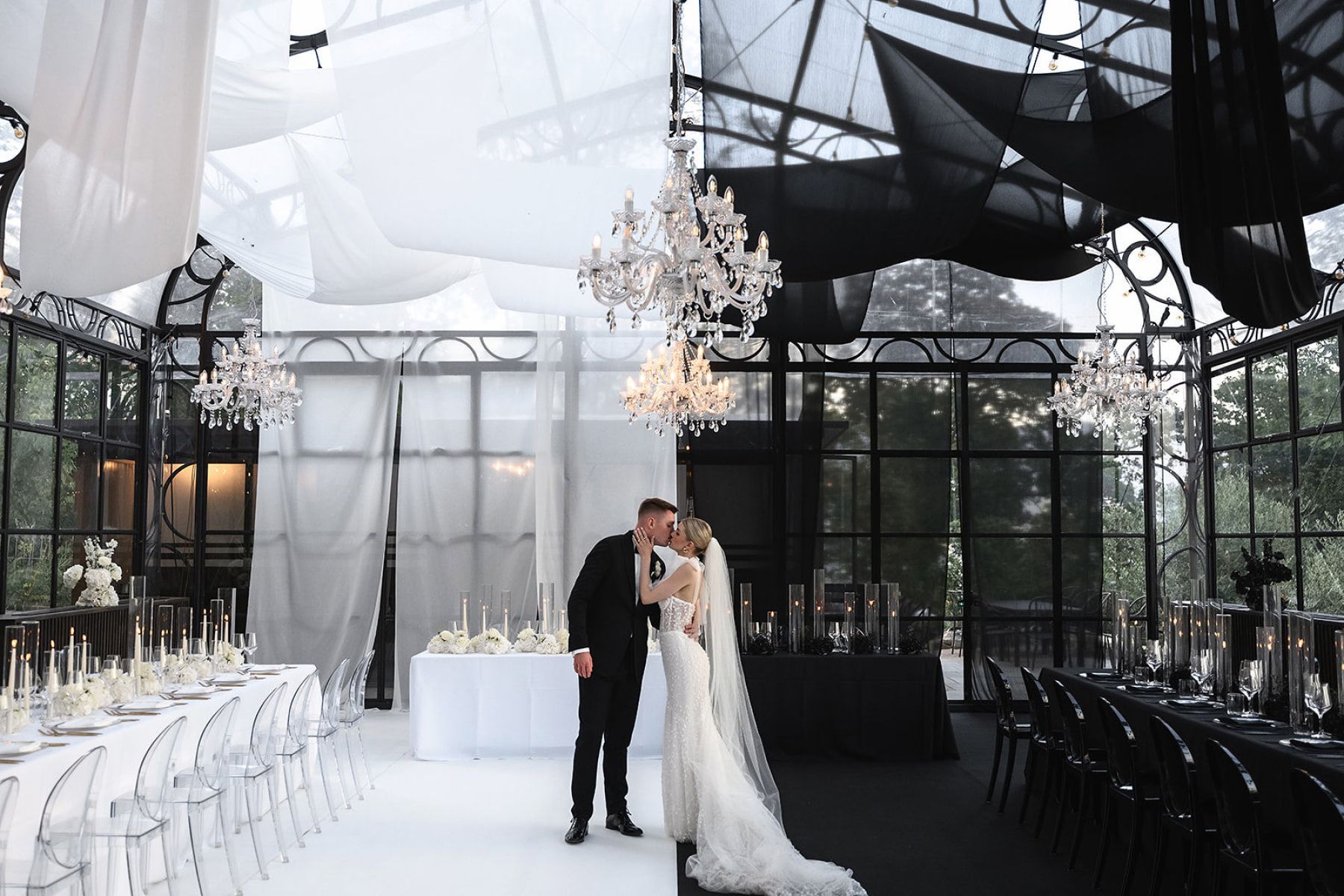 Two Hearts, One Castle: Kristin and Josef's Spellbinding Black and White Wedding at Schloss Freudenstein photo