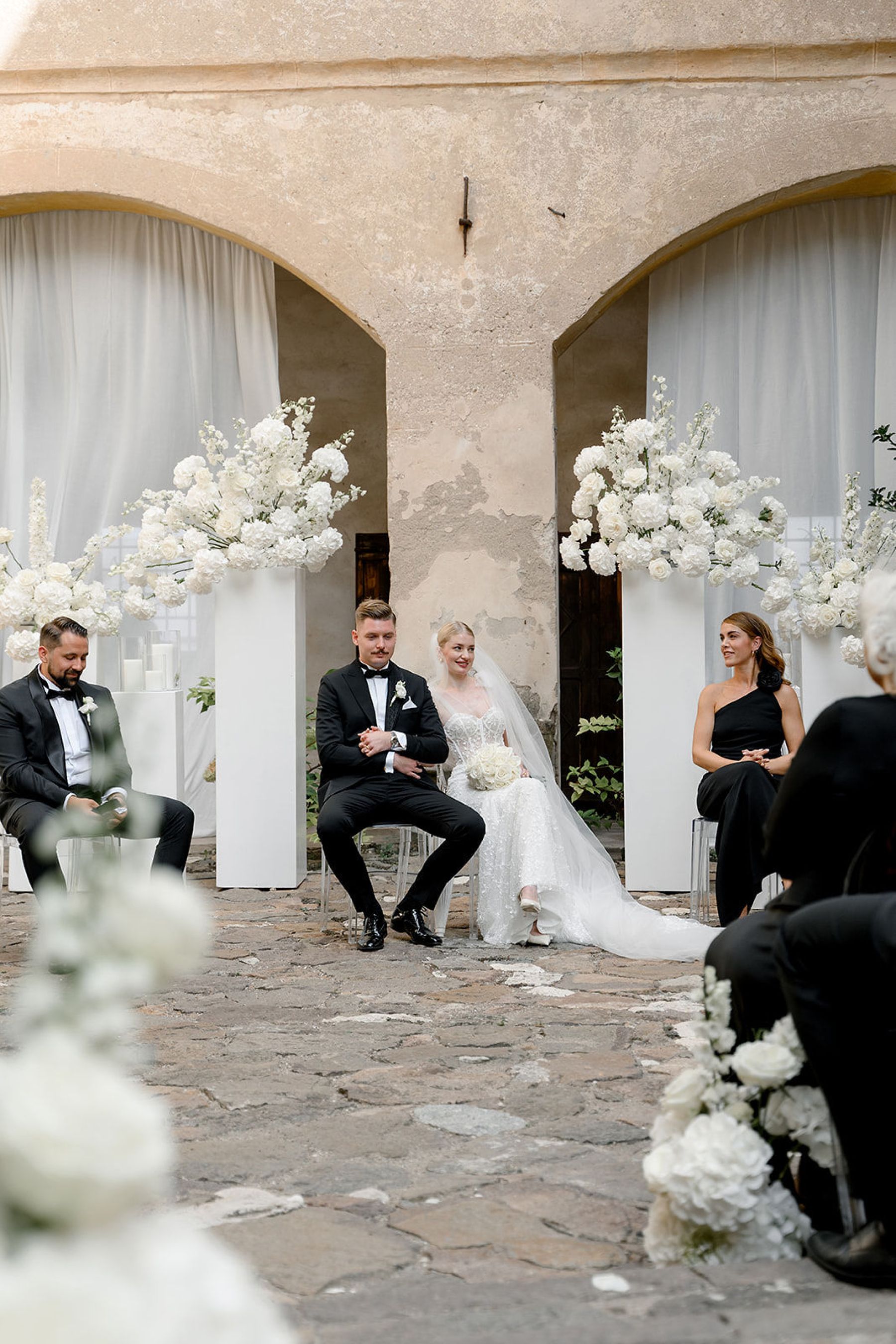 Two Hearts, One Castle: Kristin and Josef's Spellbinding Black and White Wedding at Schloss Freudenstein photo