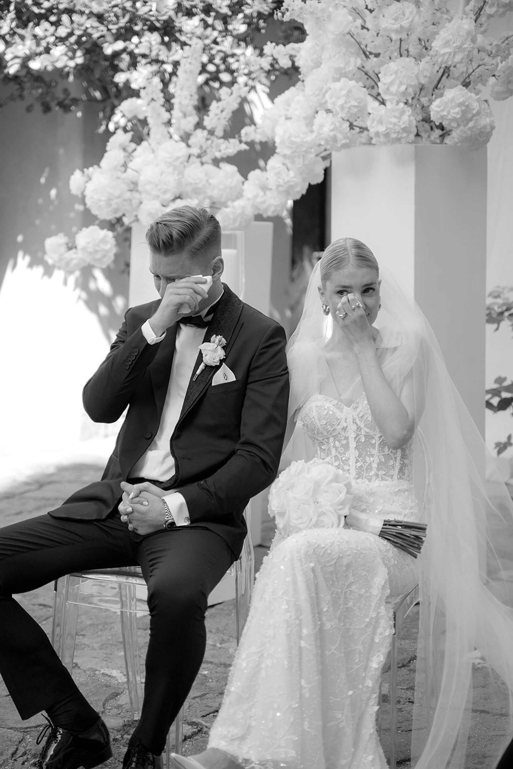 Two Hearts, One Castle: Kristin and Josef's Spellbinding Black and White Wedding at Schloss Freudenstein photo