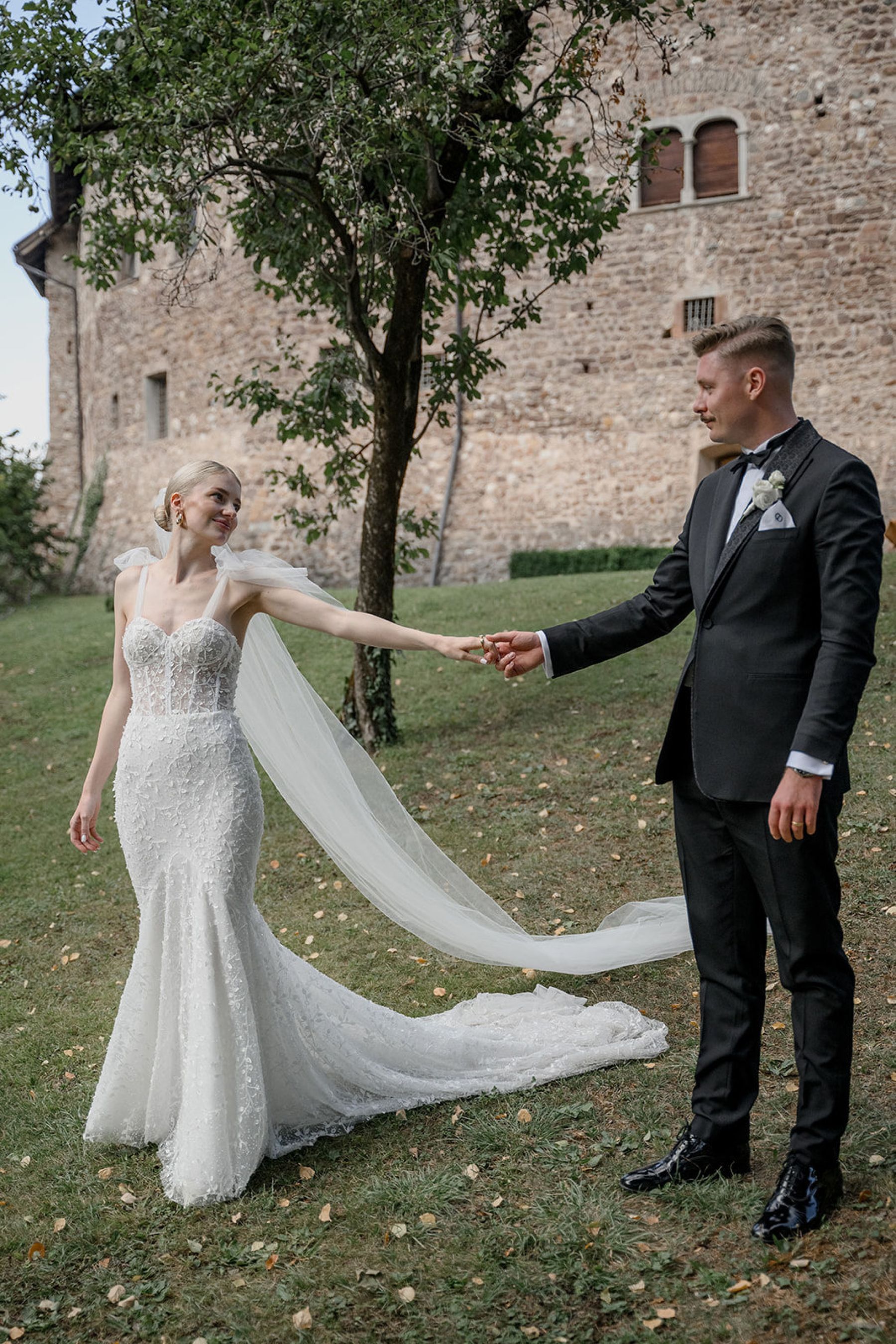 Two Hearts, One Castle: Kristin and Josef's Spellbinding Black and White Wedding at Schloss Freudenstein photo