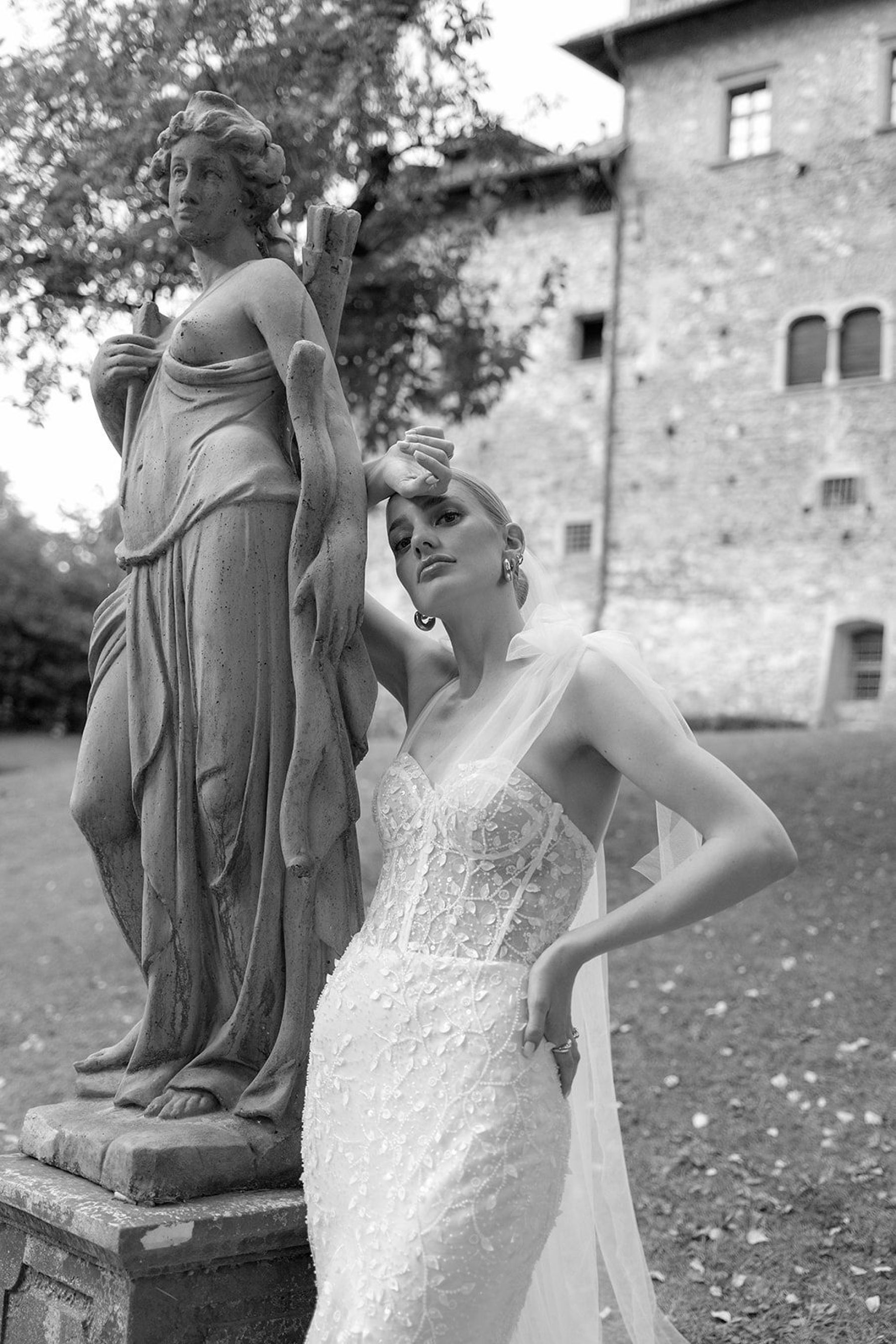 Two Hearts, One Castle: Kristin and Josef's Spellbinding Black and White Wedding at Schloss Freudenstein photo