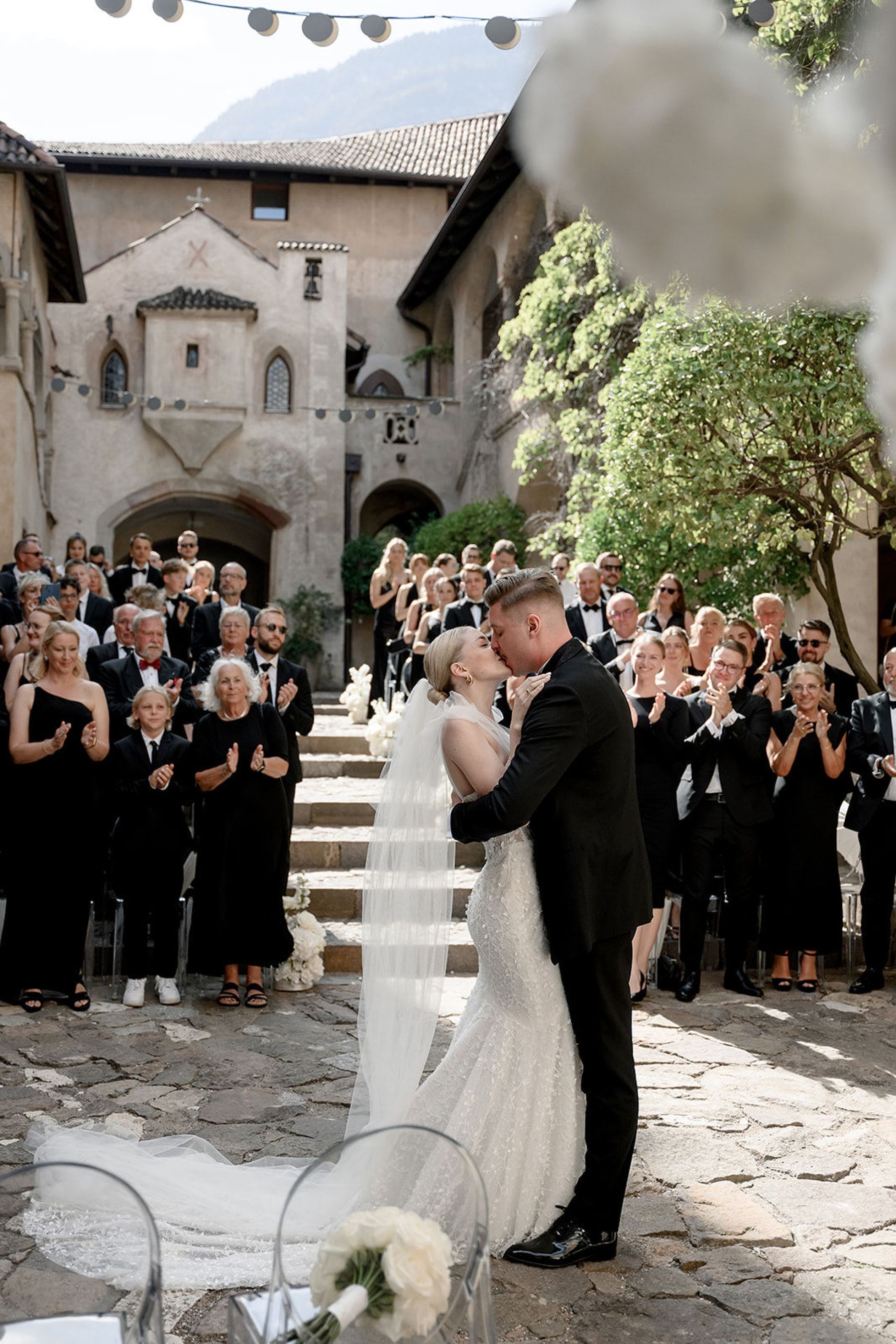 Two Hearts, One Castle: Kristin and Josef's Spellbinding Black and White Wedding at Schloss Freudenstein photo