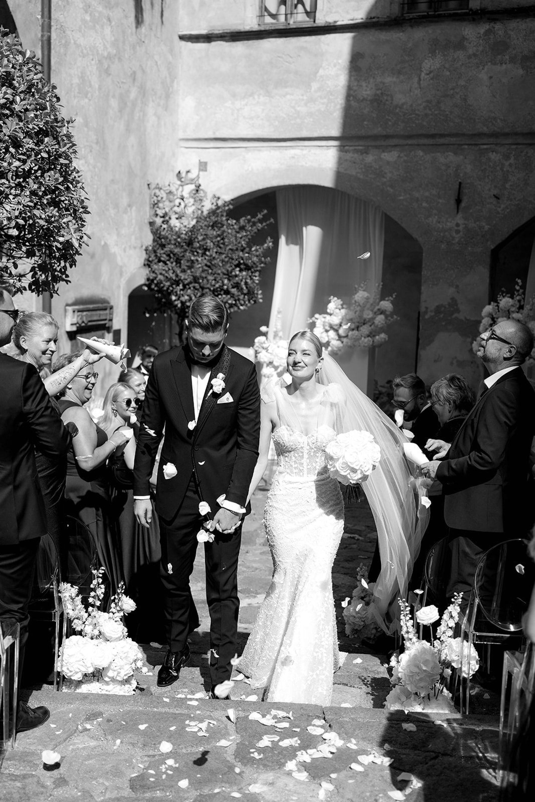 Two Hearts, One Castle: Kristin and Josef's Spellbinding Black and White Wedding at Schloss Freudenstein photo