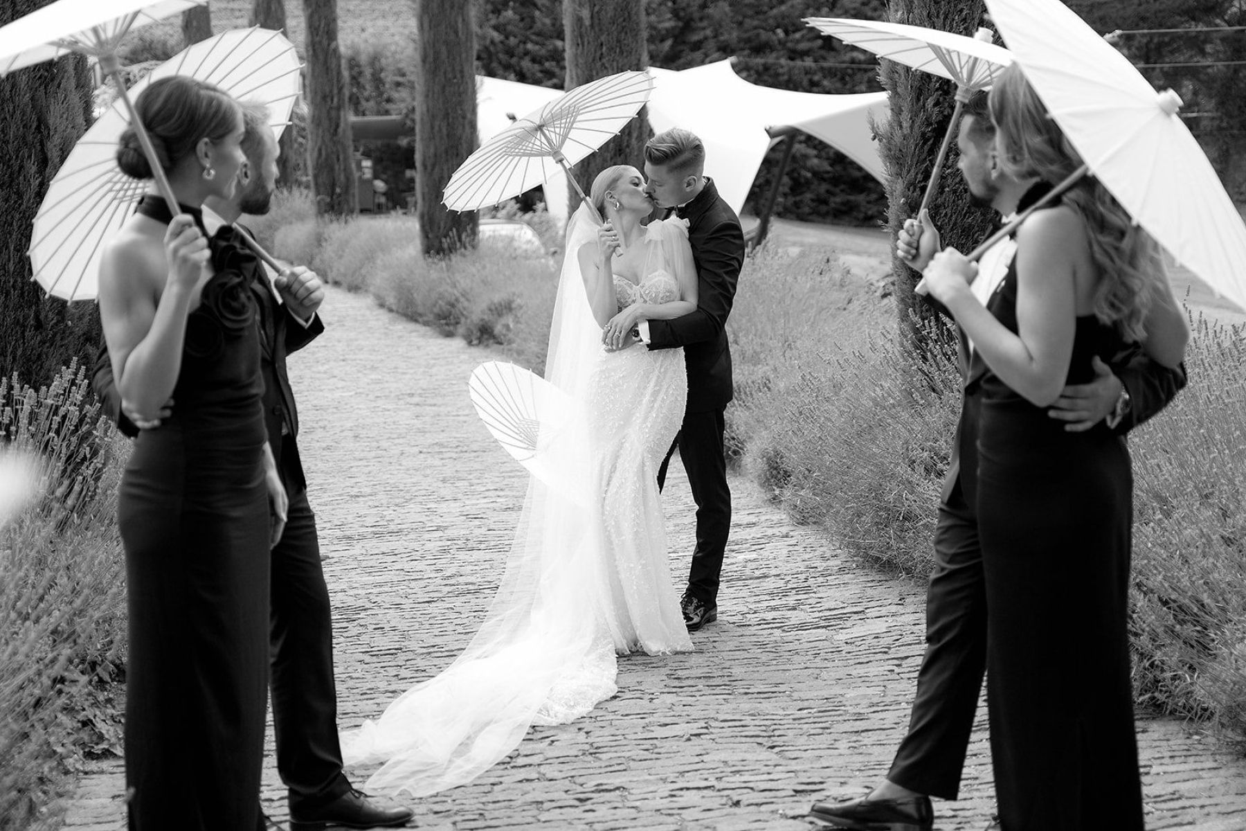 Two Hearts, One Castle: Kristin and Josef's Spellbinding Black and White Wedding at Schloss Freudenstein photo