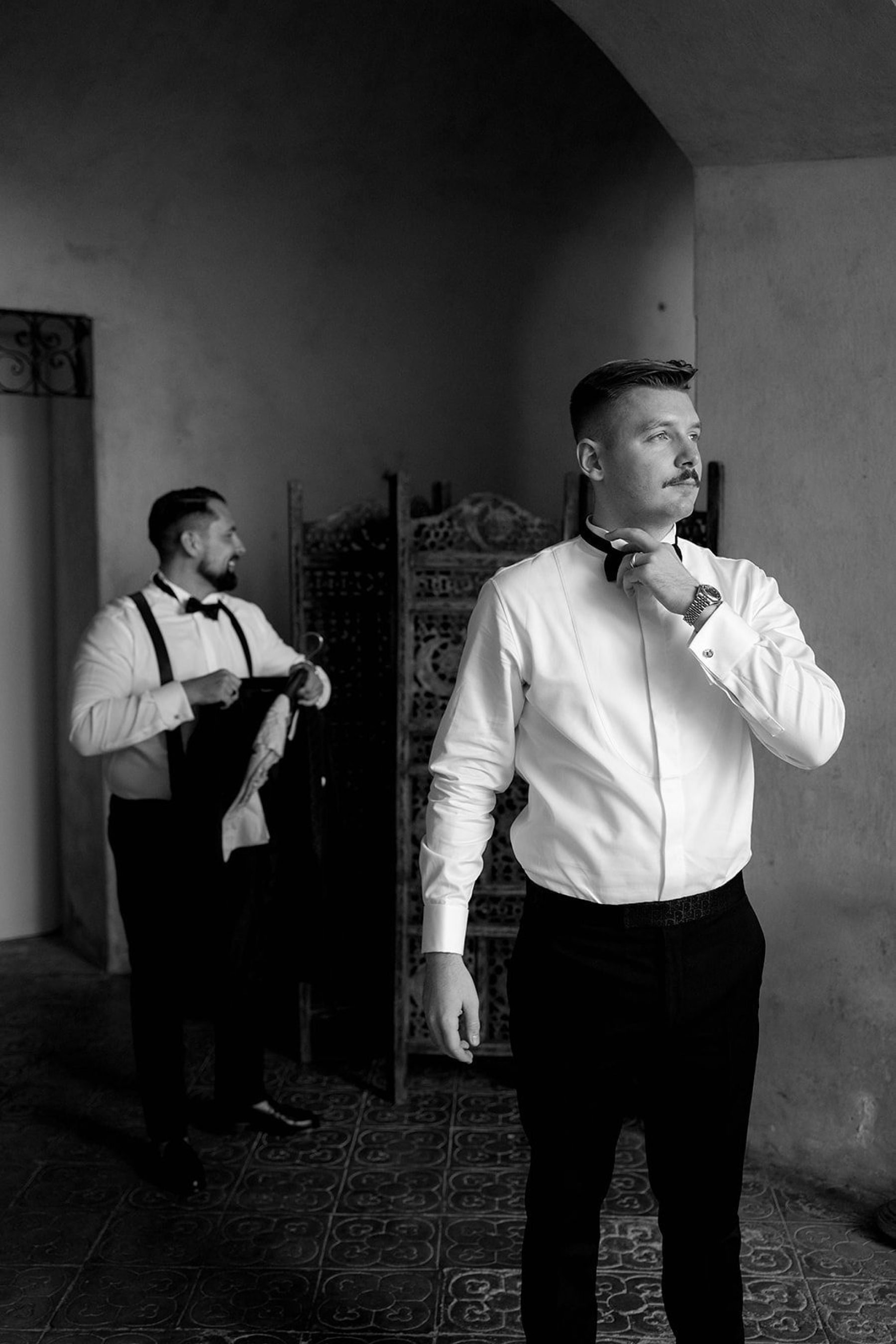 Two Hearts, One Castle: Kristin and Josef's Spellbinding Black and White Wedding at Schloss Freudenstein photo