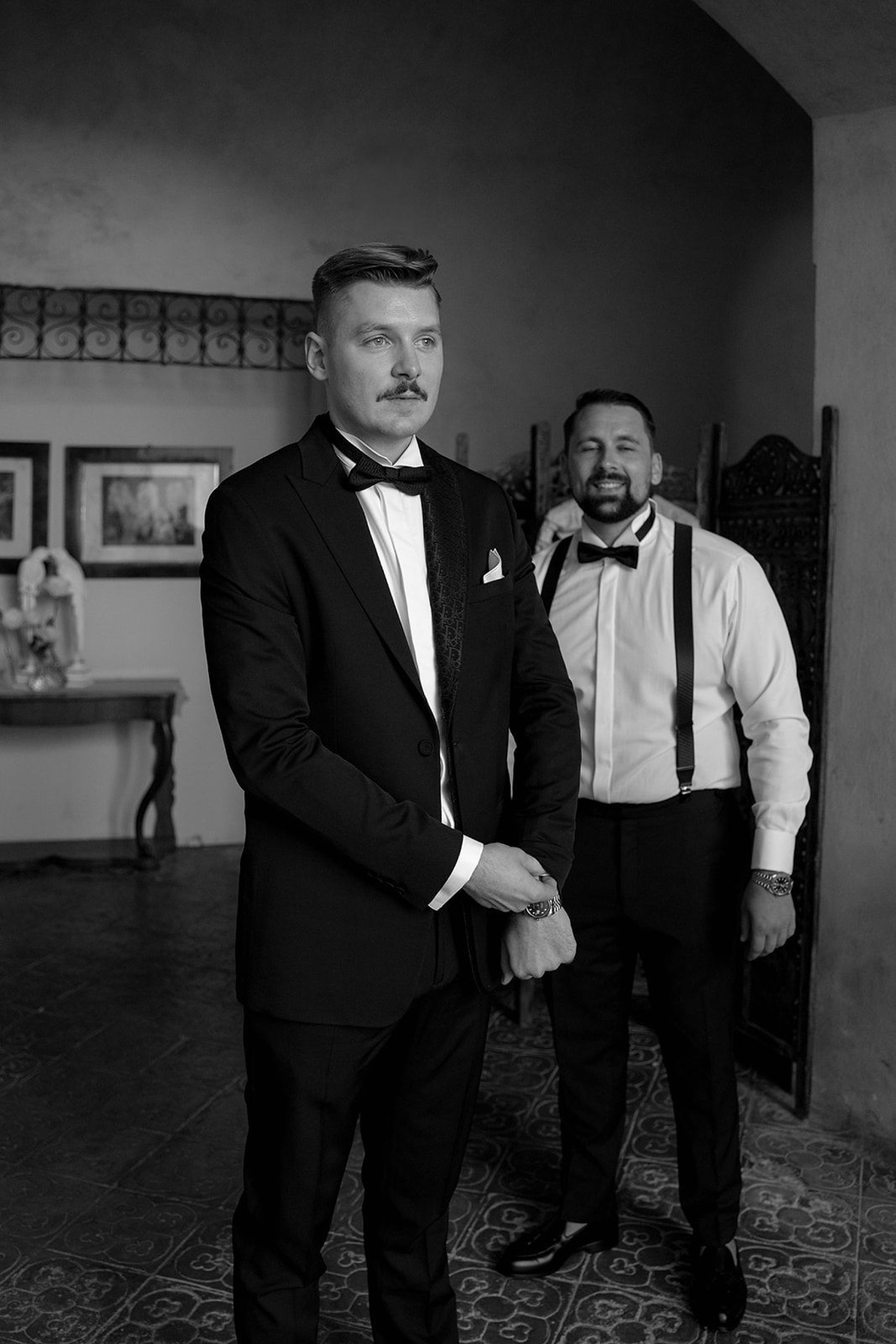 Two Hearts, One Castle: Kristin and Josef's Spellbinding Black and White Wedding at Schloss Freudenstein photo