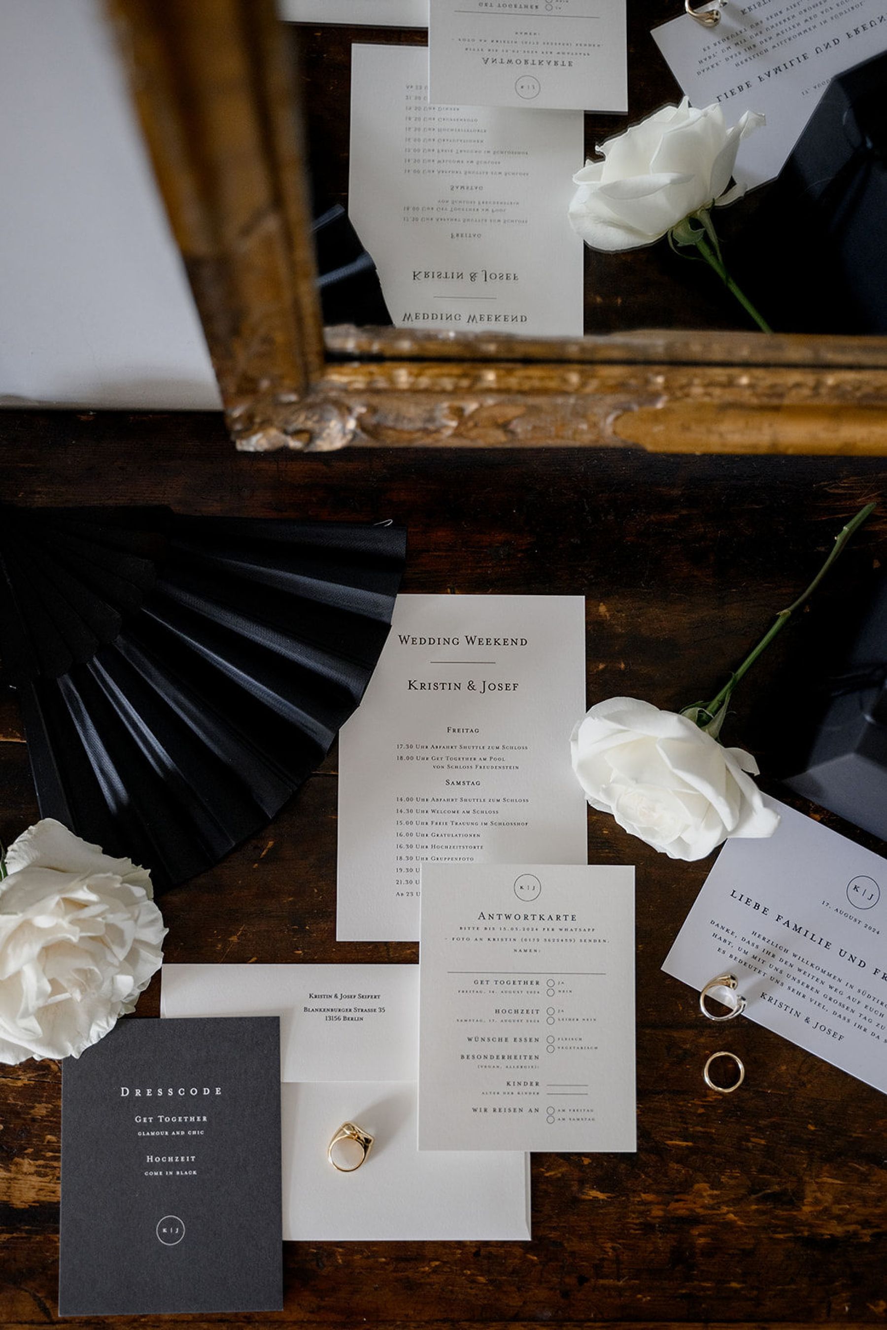 Two Hearts, One Castle: Kristin and Josef's Spellbinding Black and White Wedding at Schloss Freudenstein photo