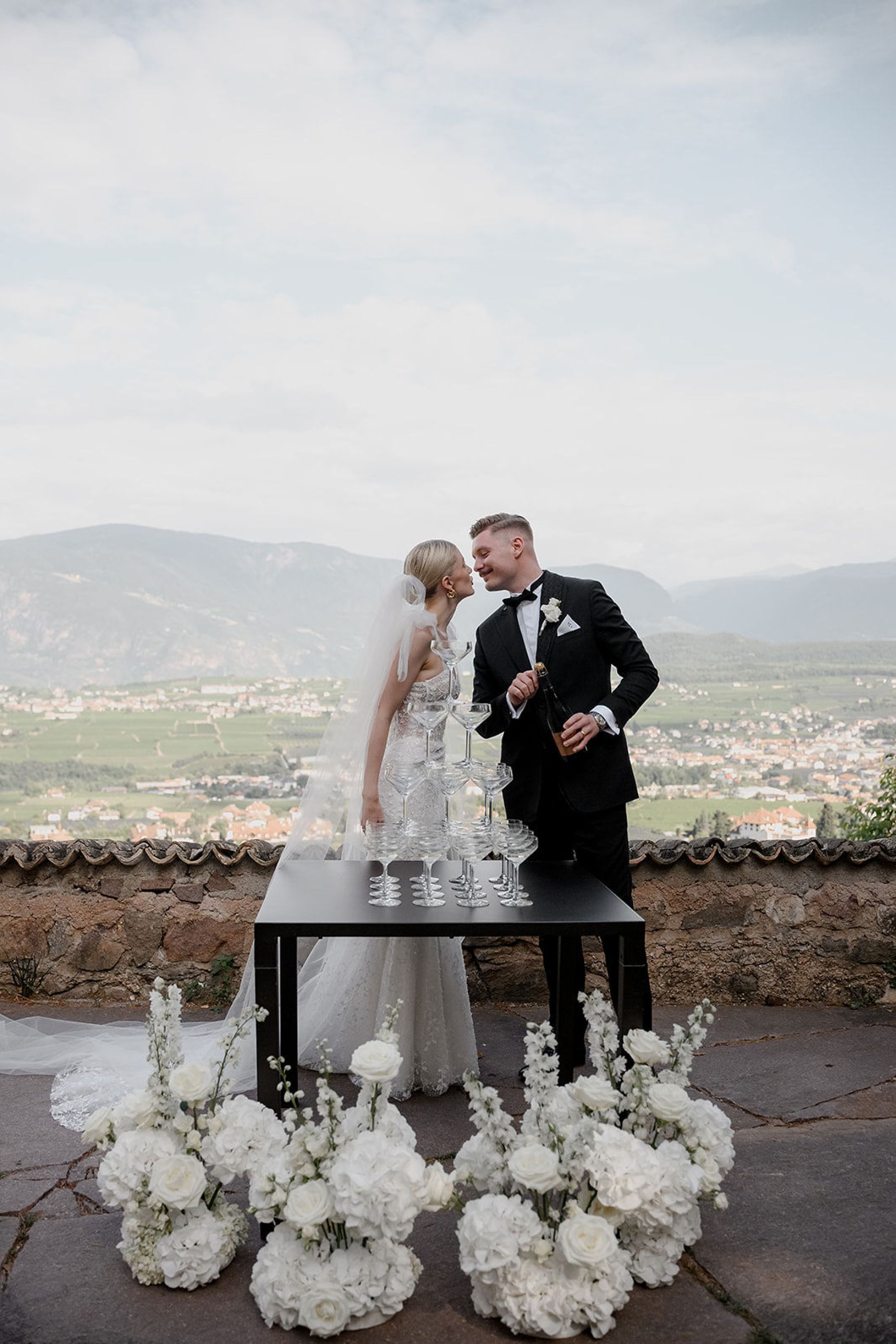 Two Hearts, One Castle: Kristin and Josef's Spellbinding Black and White Wedding at Schloss Freudenstein photo