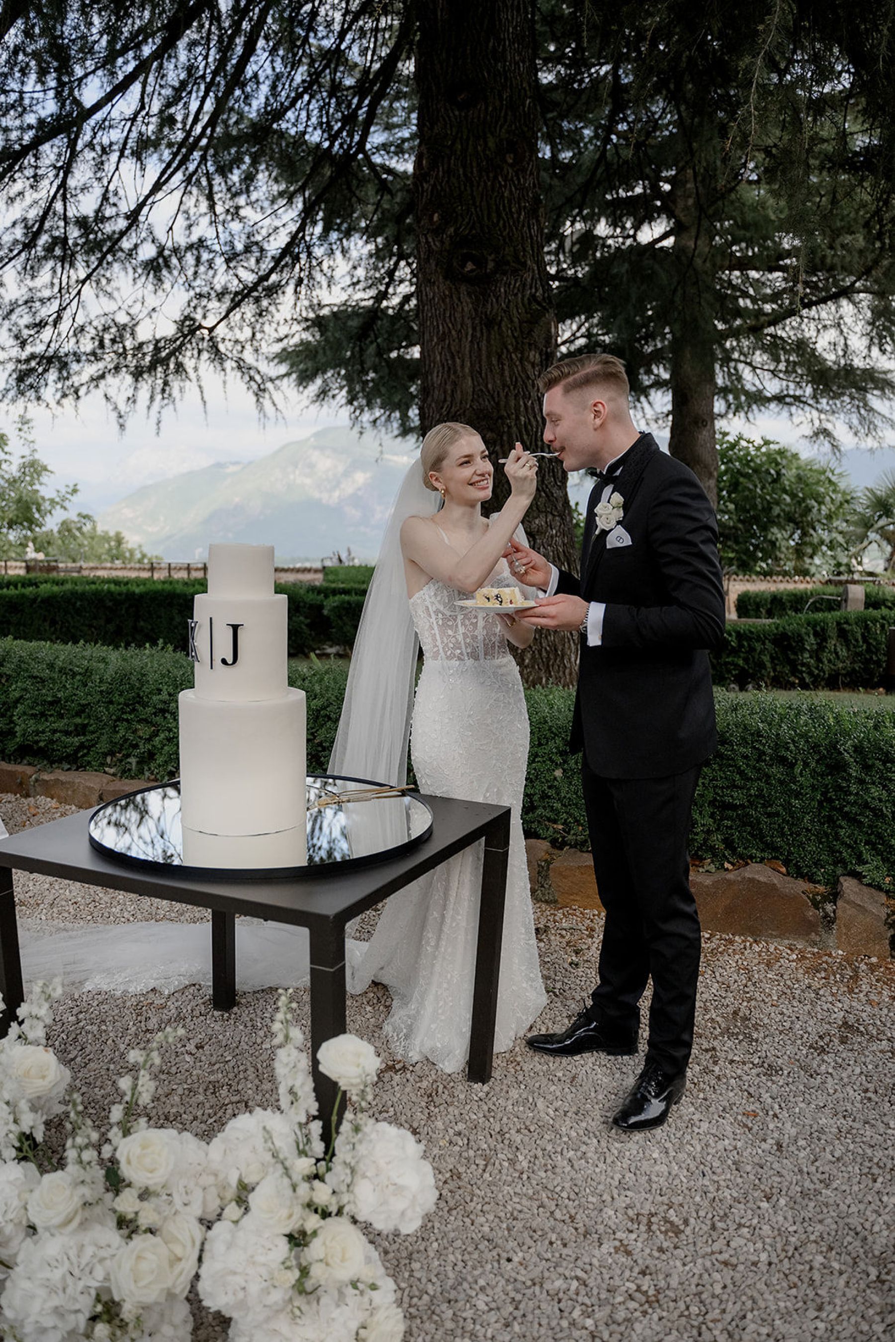Two Hearts, One Castle: Kristin and Josef's Spellbinding Black and White Wedding at Schloss Freudenstein photo