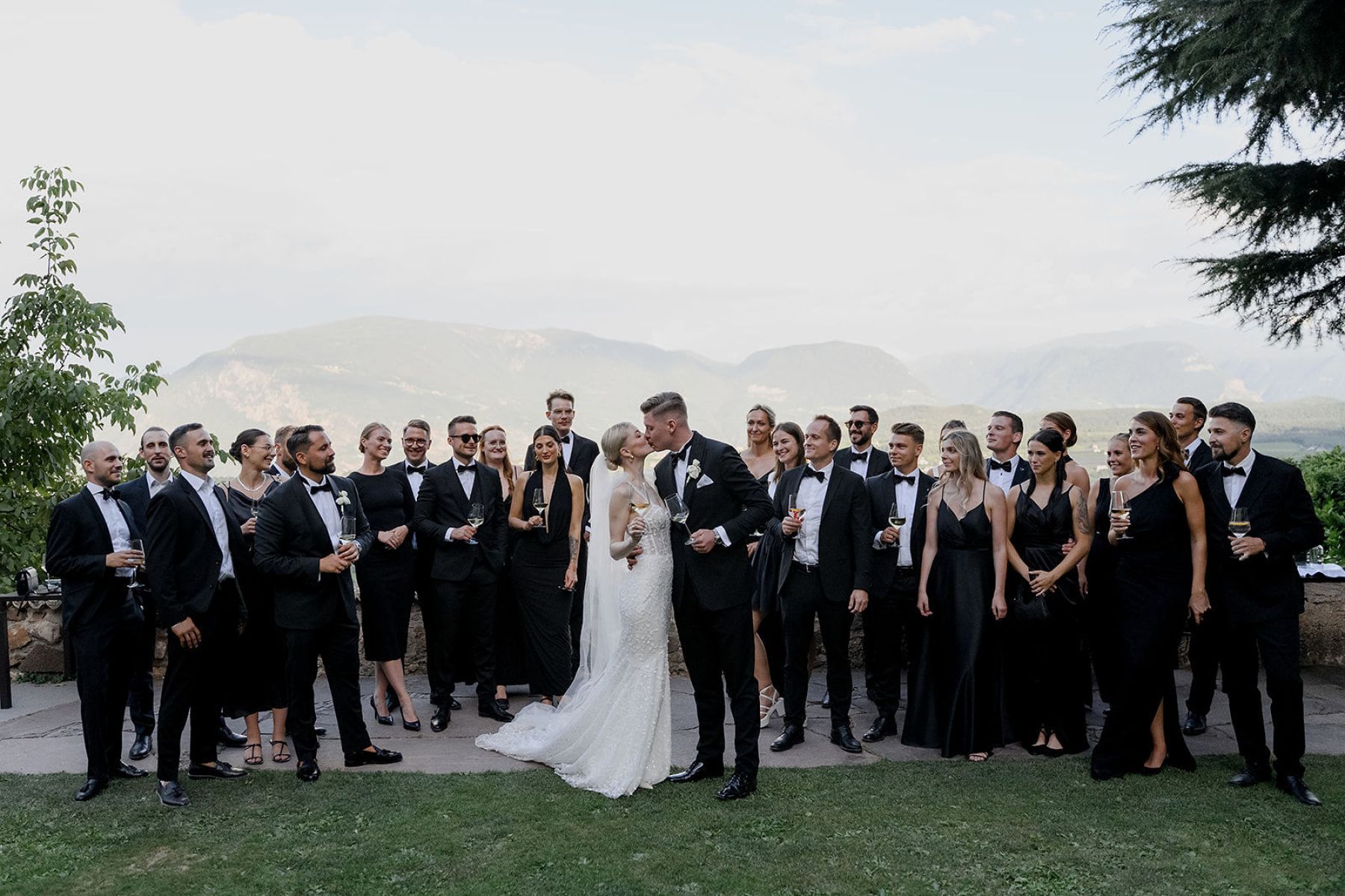 Two Hearts, One Castle: Kristin and Josef's Spellbinding Black and White Wedding at Schloss Freudenstein photo
