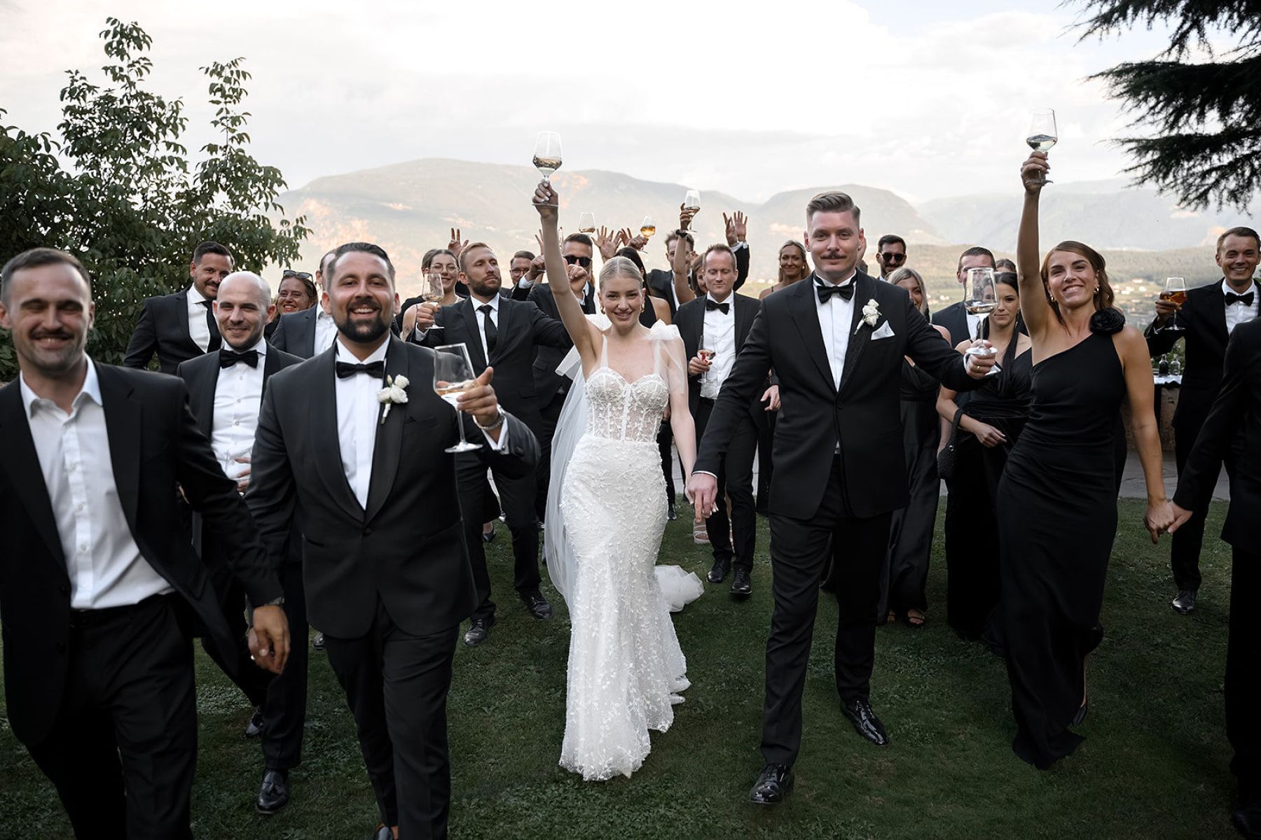 Two Hearts, One Castle: Kristin and Josef's Spellbinding Black and White Wedding at Schloss Freudenstein photo