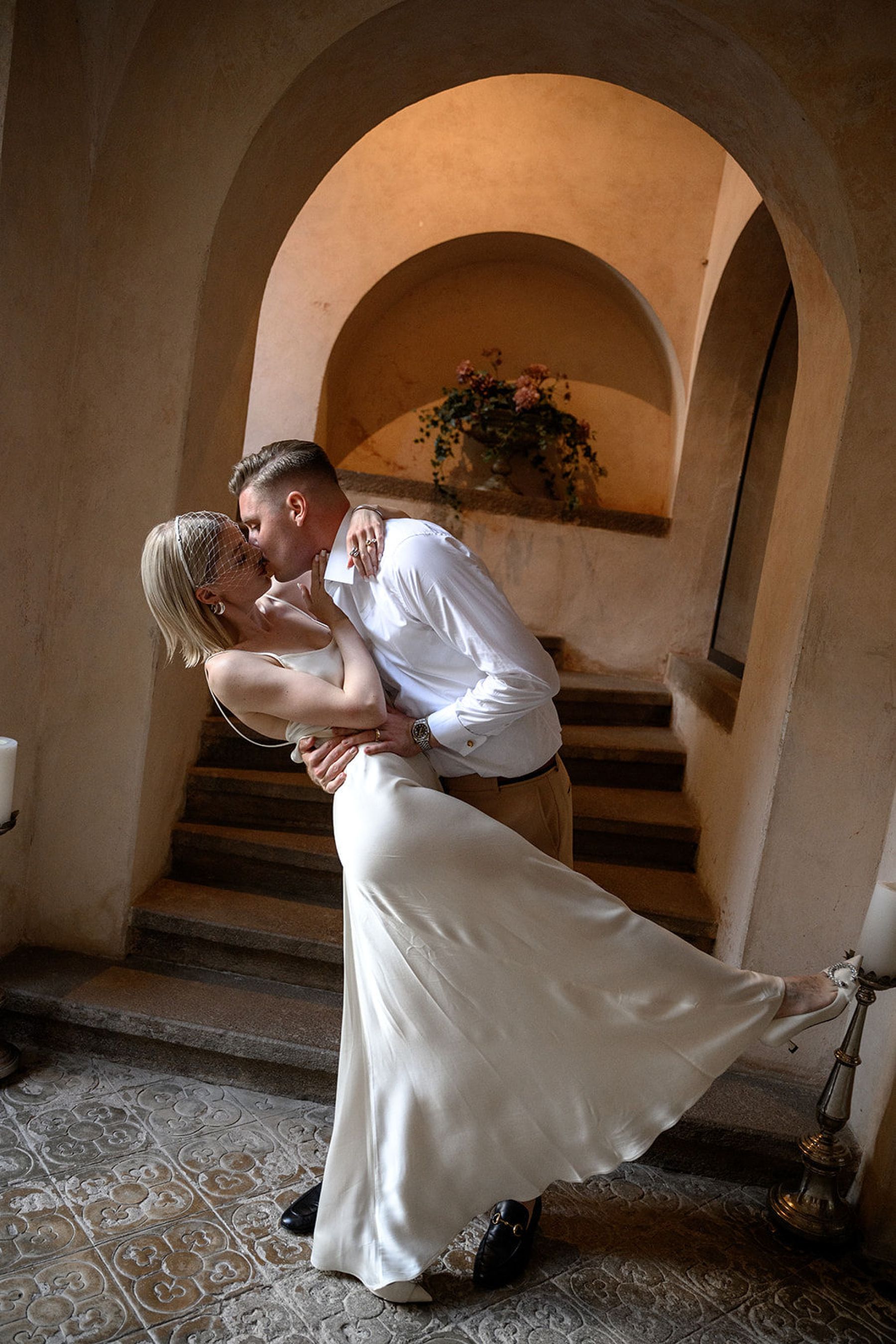 Two Hearts, One Castle: Kristin and Josef's Spellbinding Black and White Wedding at Schloss Freudenstein photo