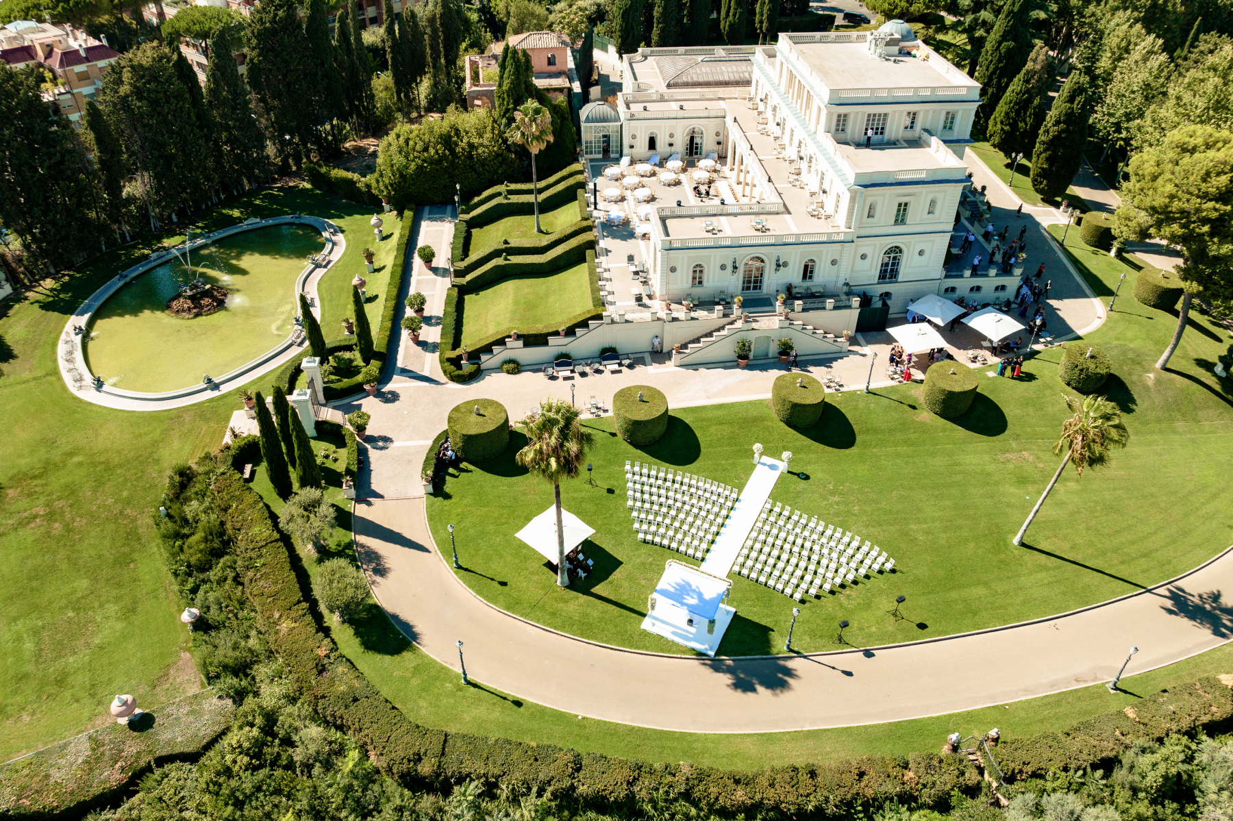 Yara and Gabriel's Destination Wedding at the Villa Miani, Italy photo
