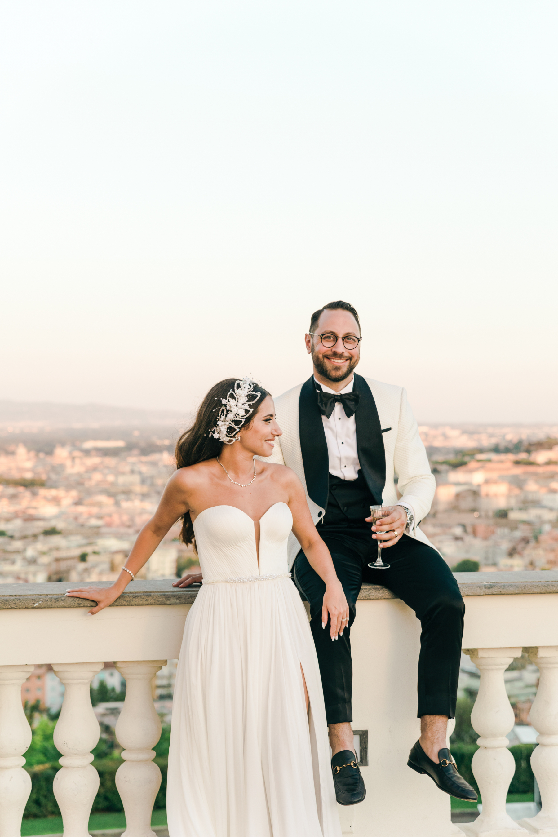 Yara and Gabriel's Destination Wedding at the Villa Miani, Italy photo