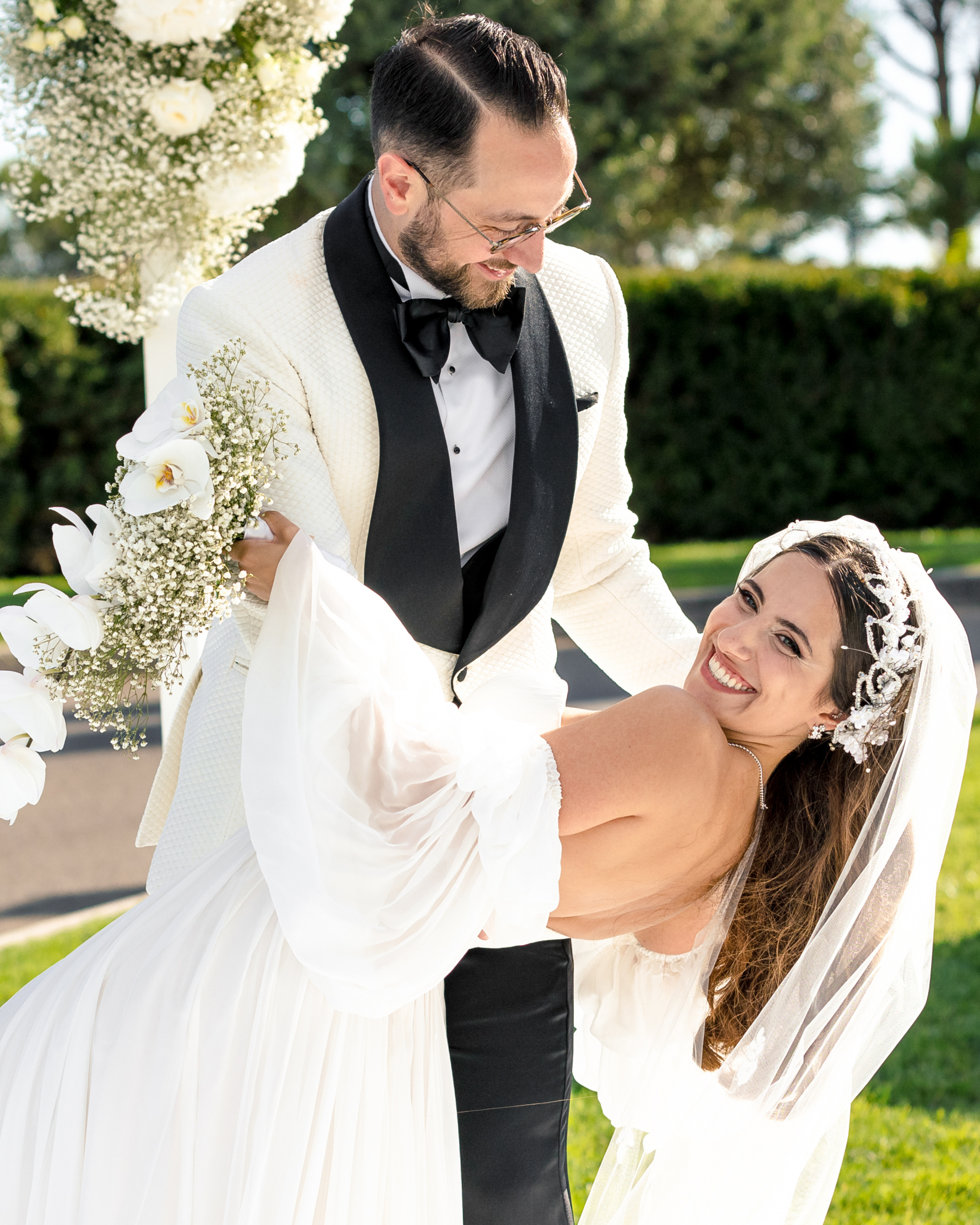 Yara and Gabriel's Destination Wedding at the Villa Miani, Italy photo
