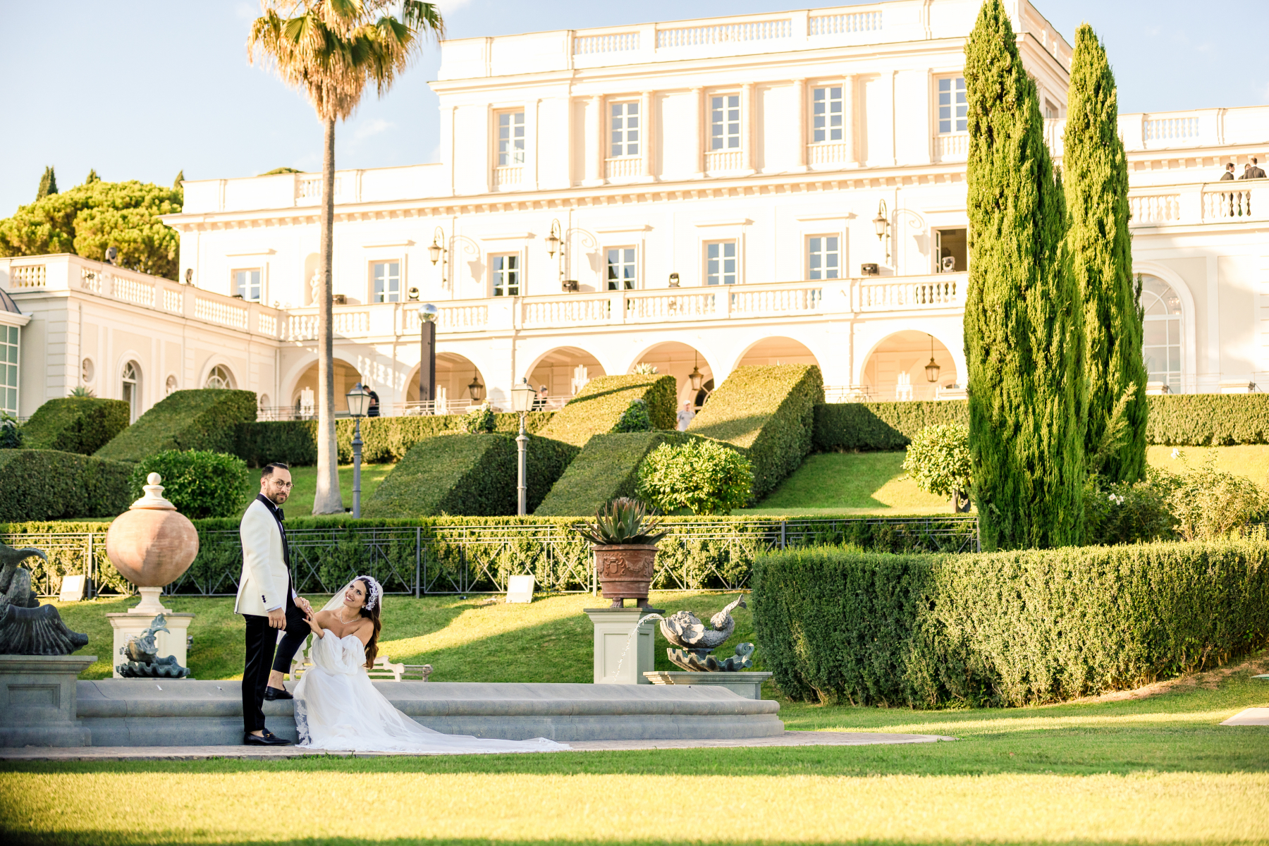 Yara and Gabriel's Destination Wedding at the Villa Miani, Italy photo