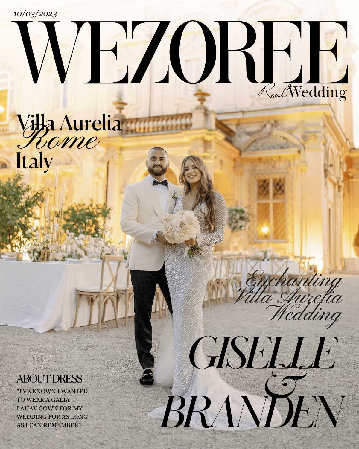 When in Rome: Giselle and Branden's Enchanting Wedding in Villa Aurelia  When in Rome: Giselle and Branden's Enchanting Wedding in Villa Aurelia  photo