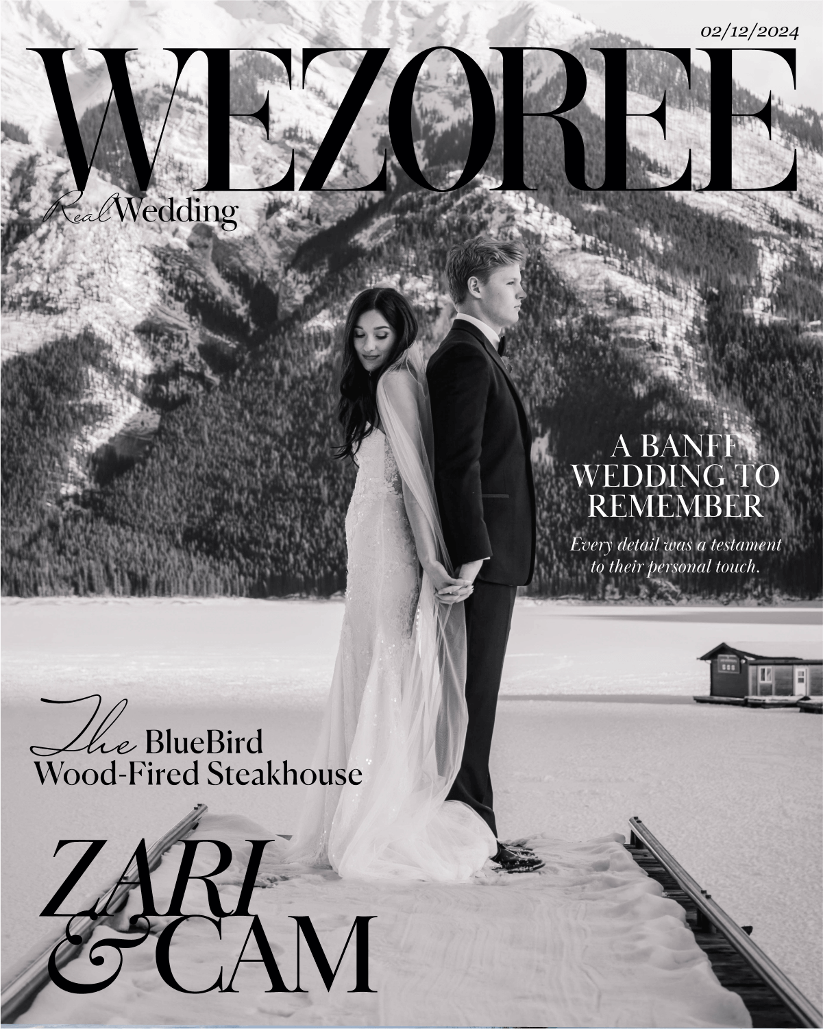 A Banff Wedding to Remember: Zari and Cam's Timeless Wedding at The BlueBird Wood-Fired Steakhouse A Banff Wedding to Remember: Zari and Cam's Timeless Wedding at The BlueBird Wood-Fired Steakhouse photo