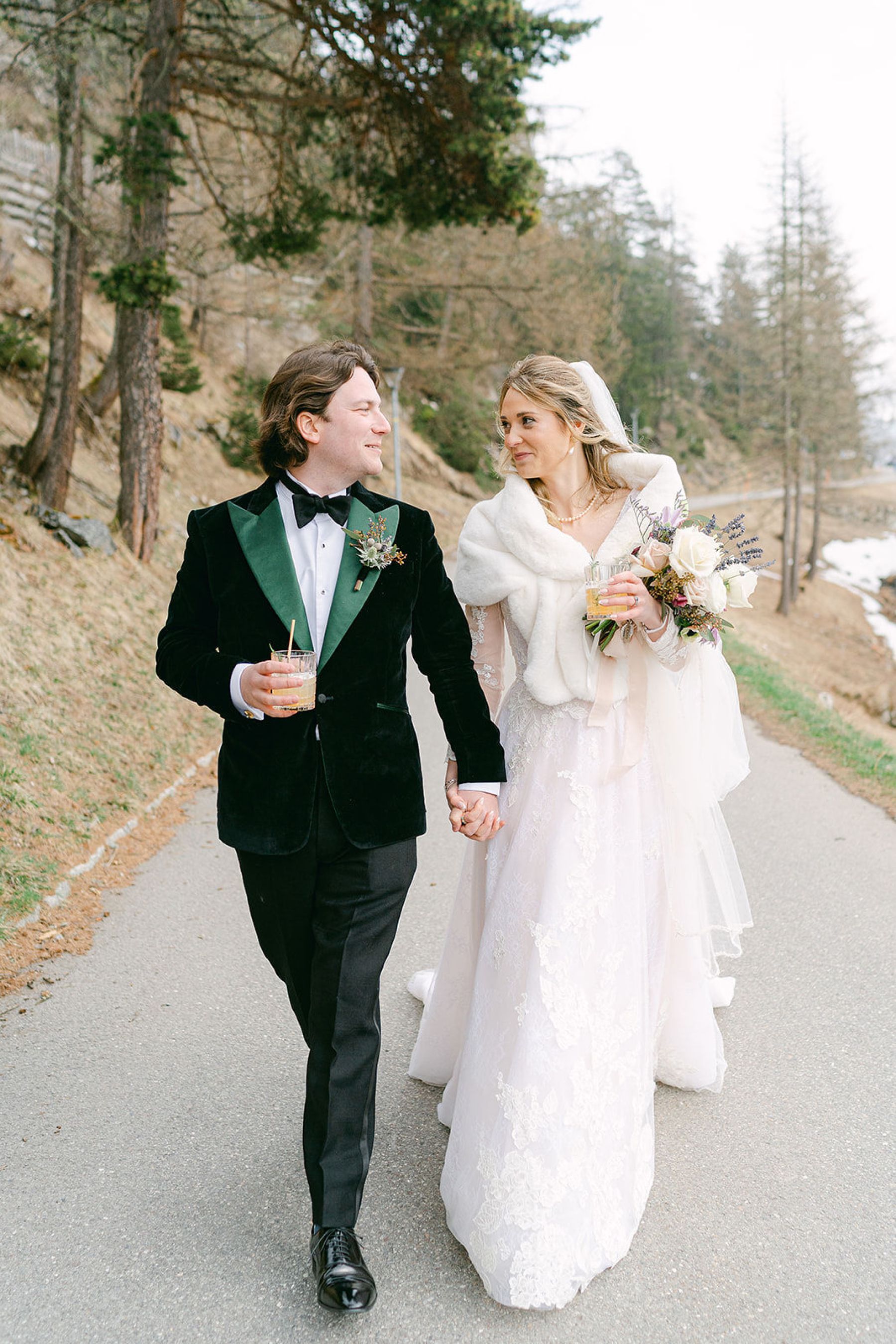 Vintage Elegance in the Swiss Alps: Ayla &amp; Jack's Bespoke Wedding at Hotel Splendide photo
