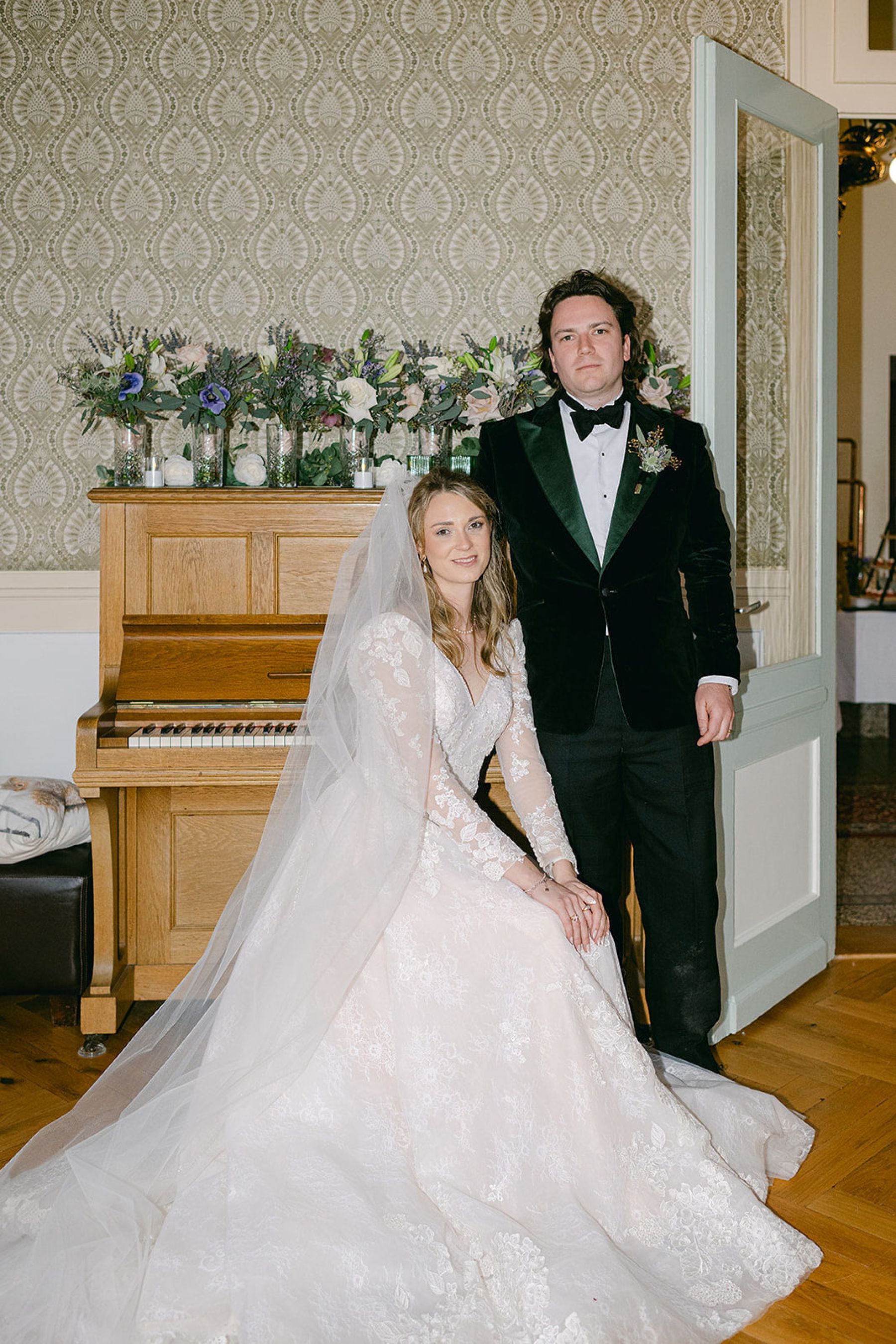 Vintage Elegance in the Swiss Alps: Ayla &amp; Jack's Bespoke Wedding at Hotel Splendide photo