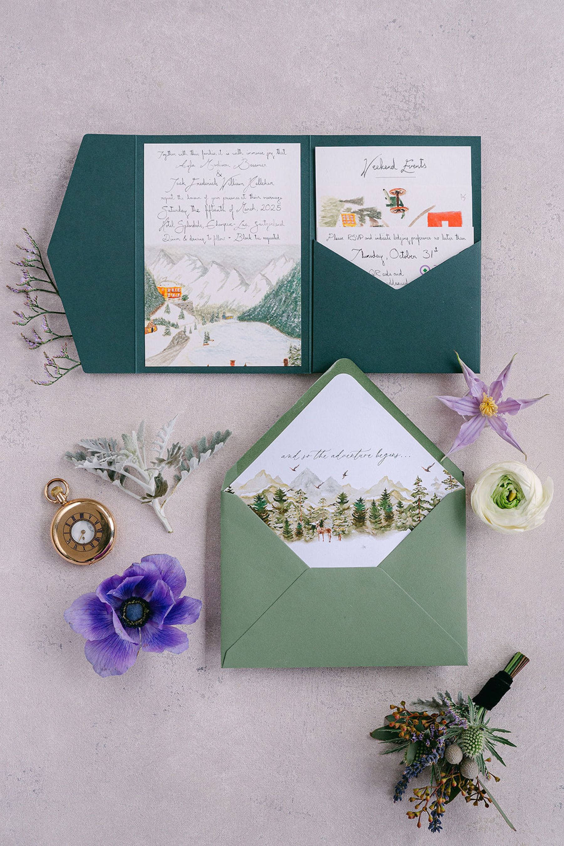 Vintage Elegance in the Swiss Alps: Ayla &amp; Jack's Bespoke Wedding at Hotel Splendide photo