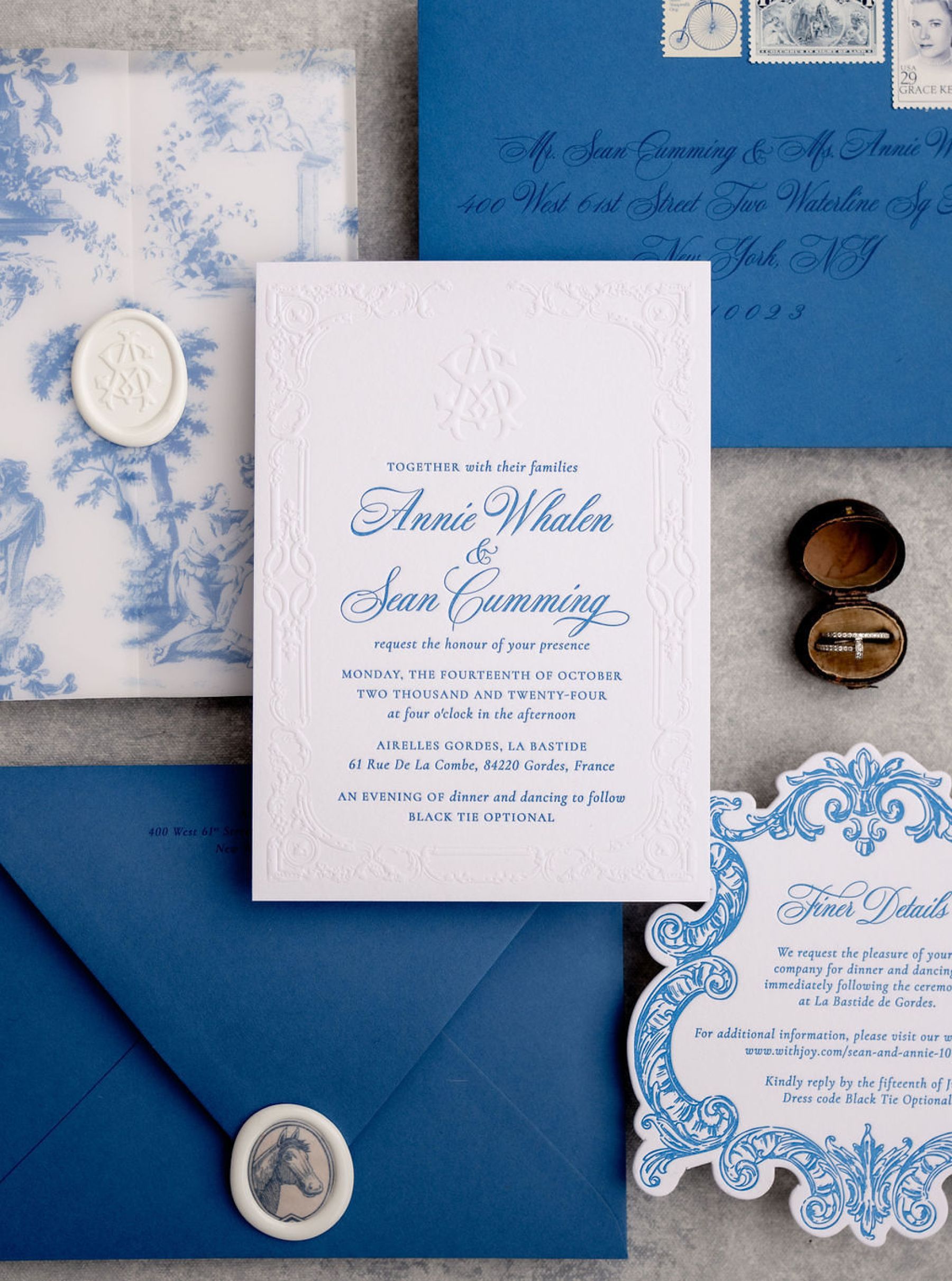 Blue Hues and 'I Do's': Annie and Sean's South of France Wedding at Airelles Gordes, La Bastide photo