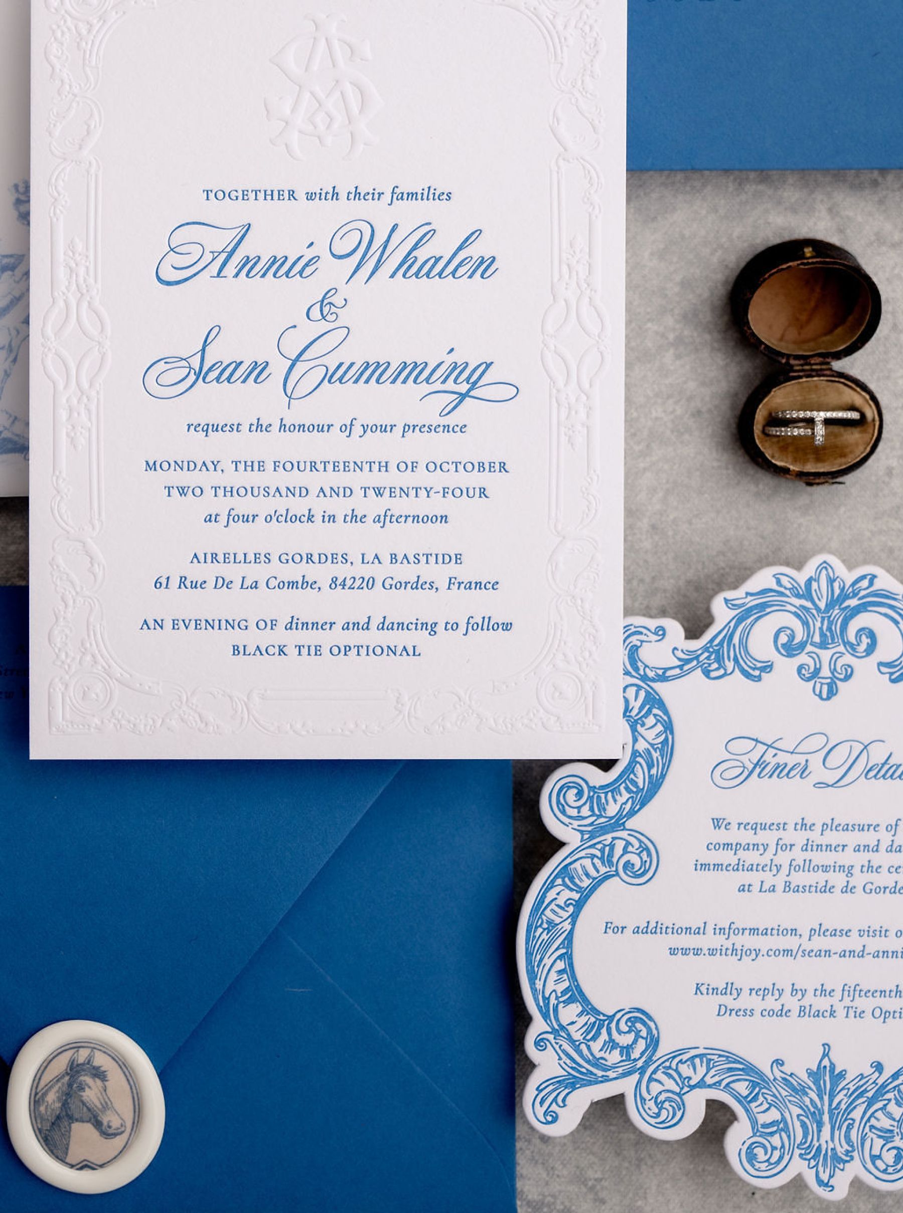 Blue Hues and 'I Do's': Annie and Sean's South of France Wedding at Airelles Gordes, La Bastide photo