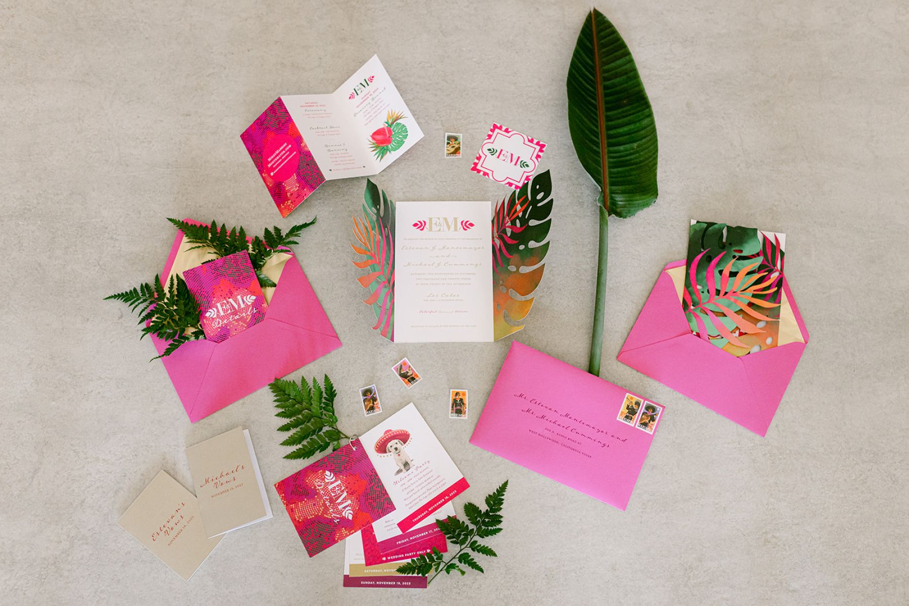 A Mexican-Inspired Tropical Disco Wedding at The Cape Hotel: Estevan and Michael’s Love Story photo