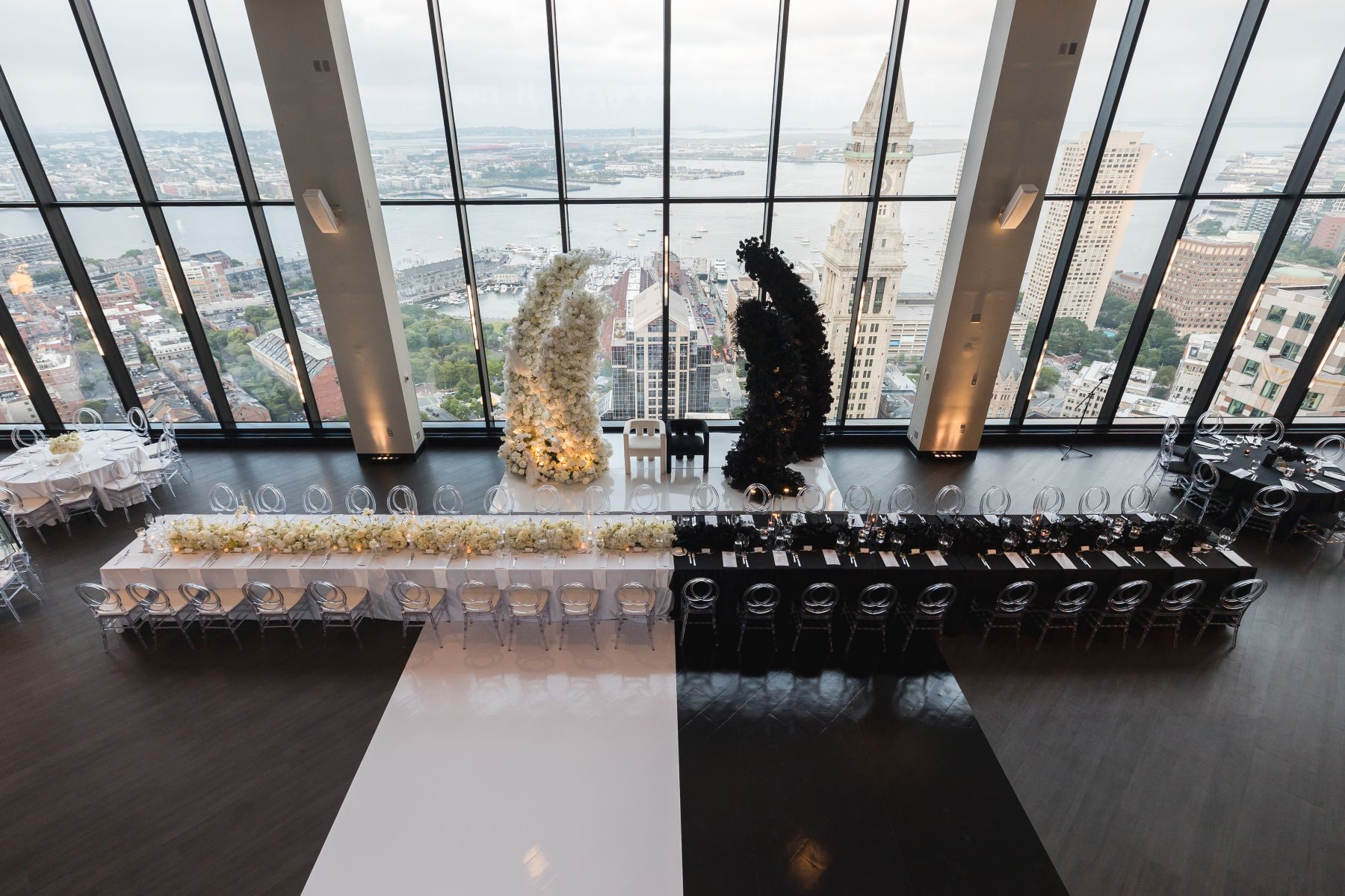 Black‑and‑White Harmony in the Clouds: Shaloo &amp; Timothy’s Yin-Yang Wedding at the State Room photo