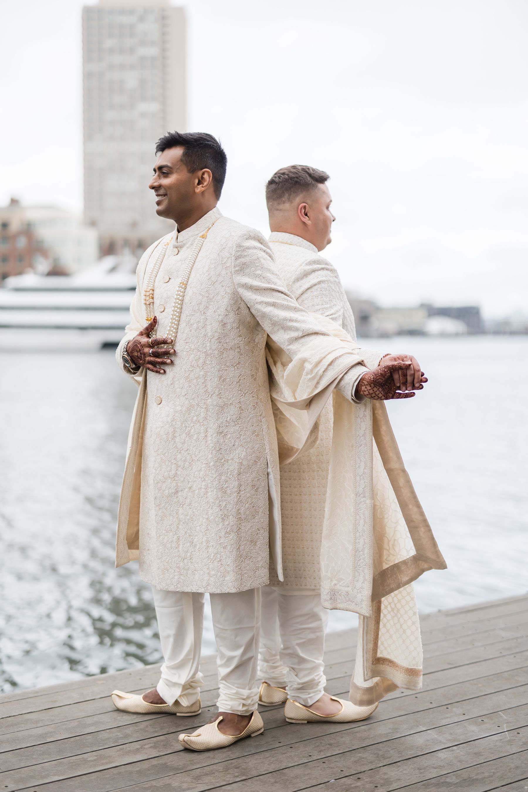 Black‑and‑White Harmony in the Clouds: Shaloo &amp; Timothy’s Yin-Yang Wedding at the State Room photo